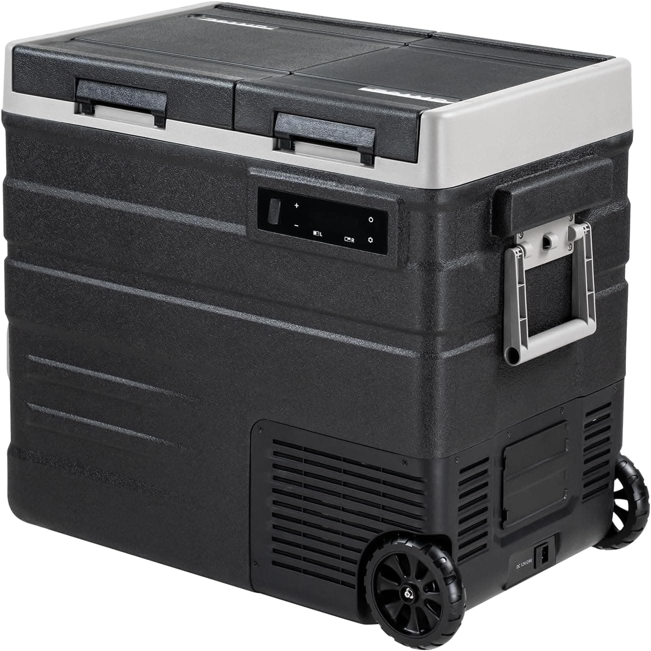 UD65 57L Doble Zona Nevera Portátil Eléctrica Refrigerador de Coche 12V 24V frigorífico CA 220v para Hogar, Con Ruedas,Nevera Camper, Viajes, Automóvil, 20ºC a 20ºC