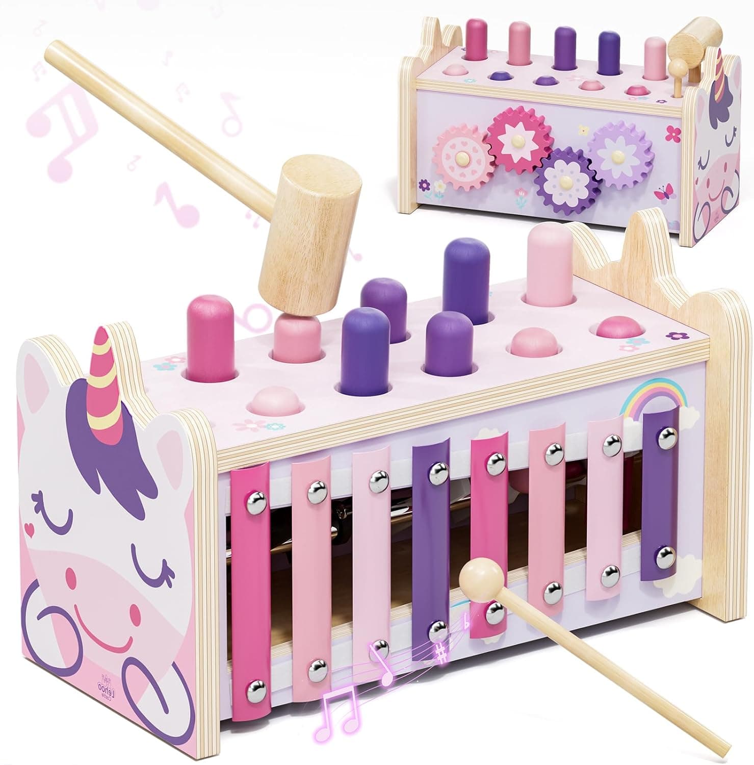 Lehoo Castle Montessori Juguete de Madera 1-3 Años, Regalos para Niños