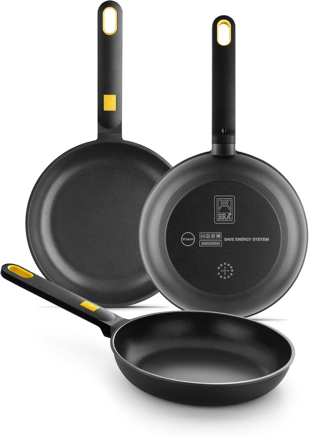 BRA Daily Pro | Set 3 sartenes alum. fundido 20-24 - 28 cm antiadh.