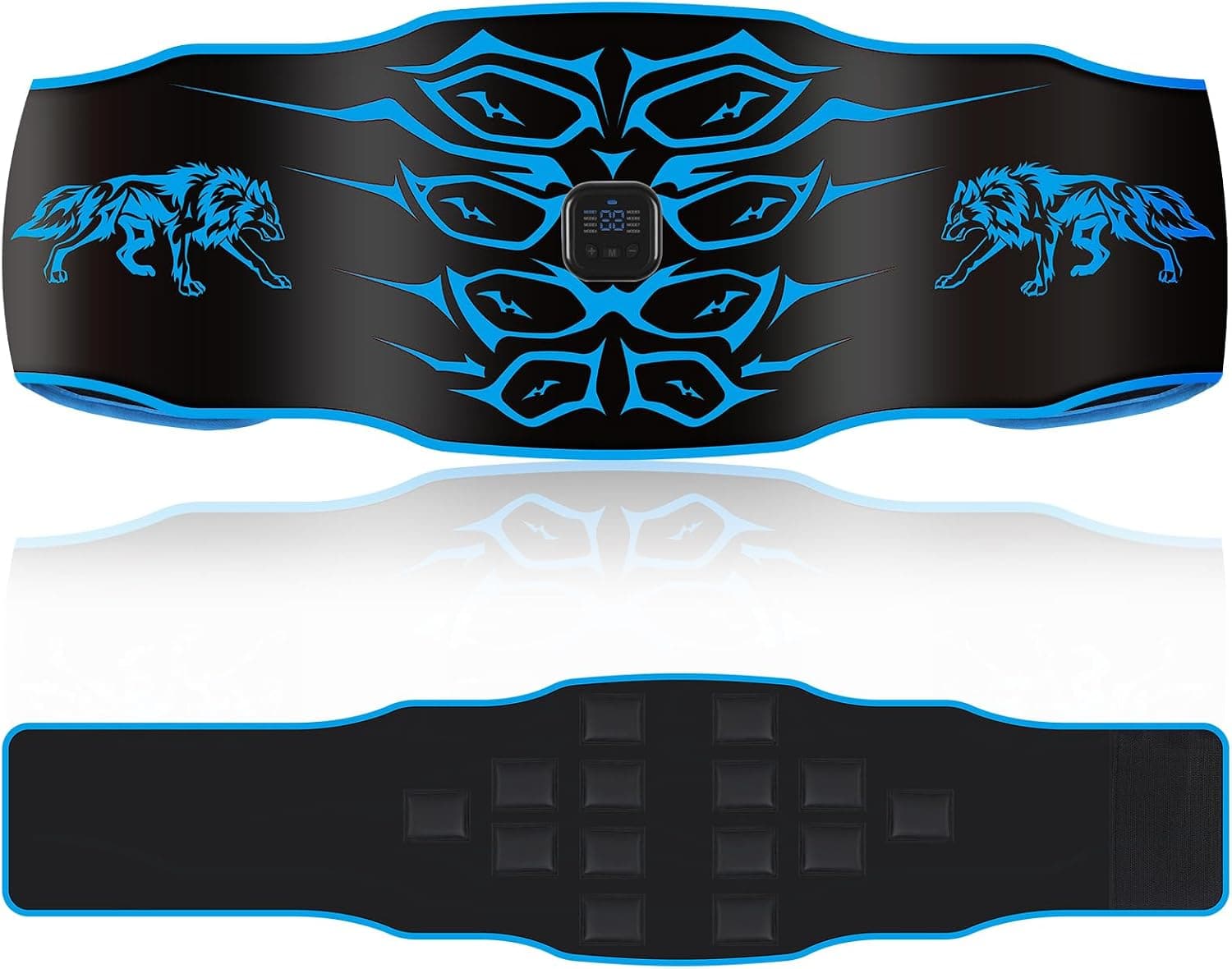 Electroestimulador Abdominal – Cinturón de entrenamiento abdominal lavable , 8 modos, 30 niveles , dispositivo de fitness portátil recargable , Adecuado para el hogar, la oficina, hombres y mujeres