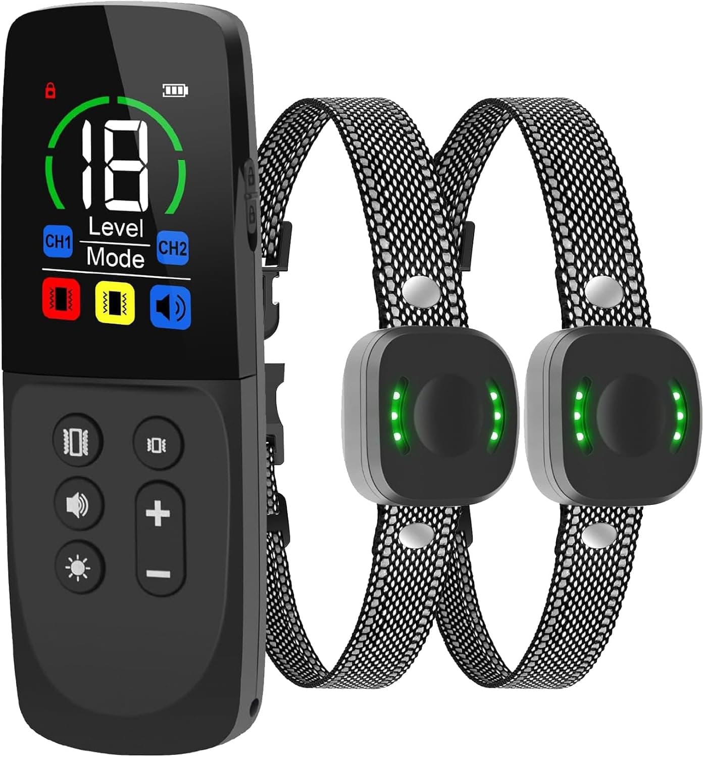 Collar de Adiestramiento para Perros Recargable y Resistente 3 Modos de Sonido, Vibración, Boost Vibración, Rango Remoto de 300 Metros