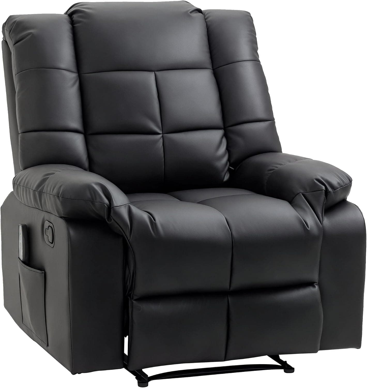 HOMCOM Sillón de Masaje, Sillón Relax Reclinable, 8 Puntos de Masaje, Negro