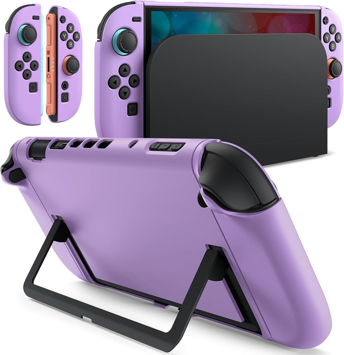 JETech Funda Slim Acoplable para Nintendo Switch 2, Púrpura Claro