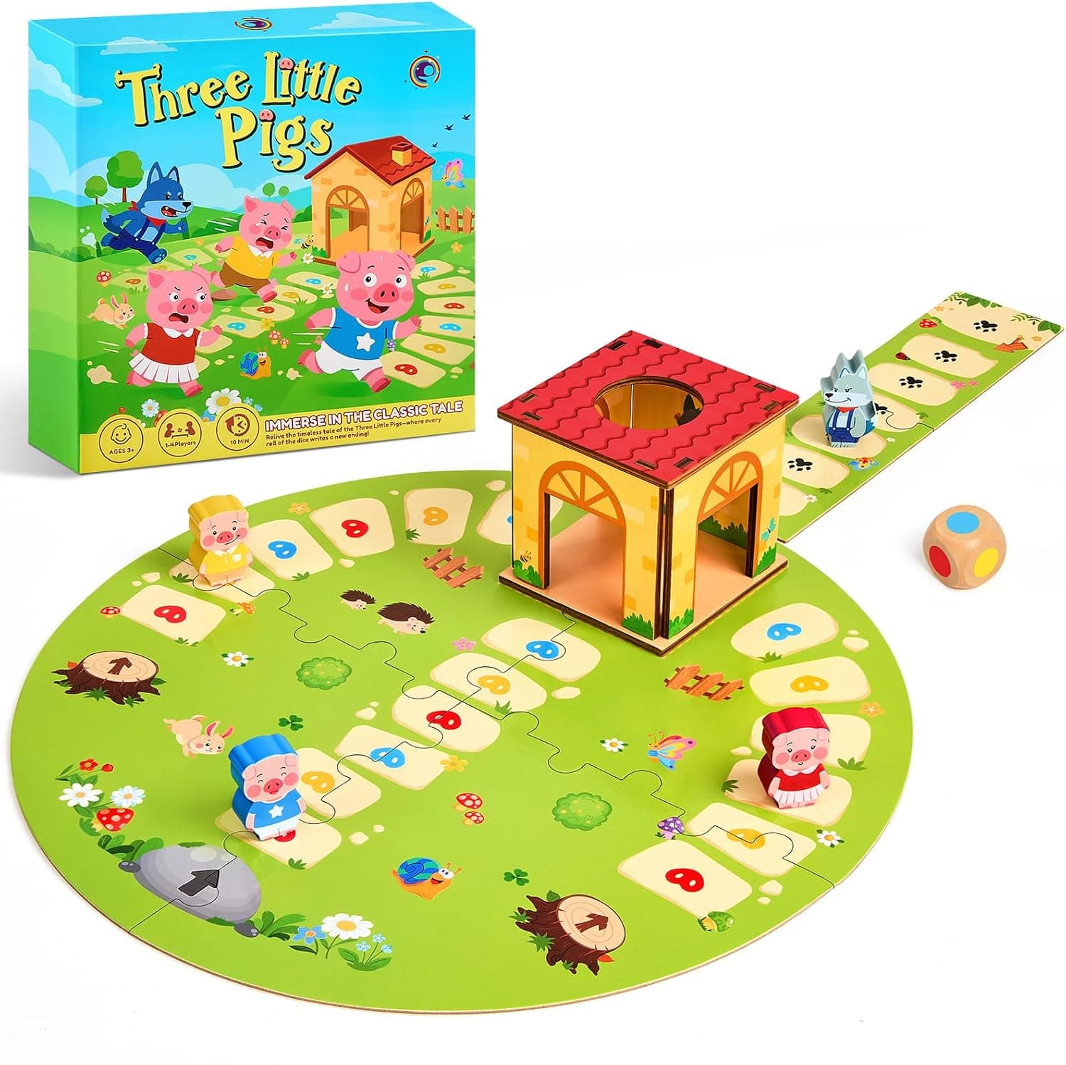 Los 3 Cerditos Juego de Mesa Educativo Regalo para Niños 3 4 5 6 Años