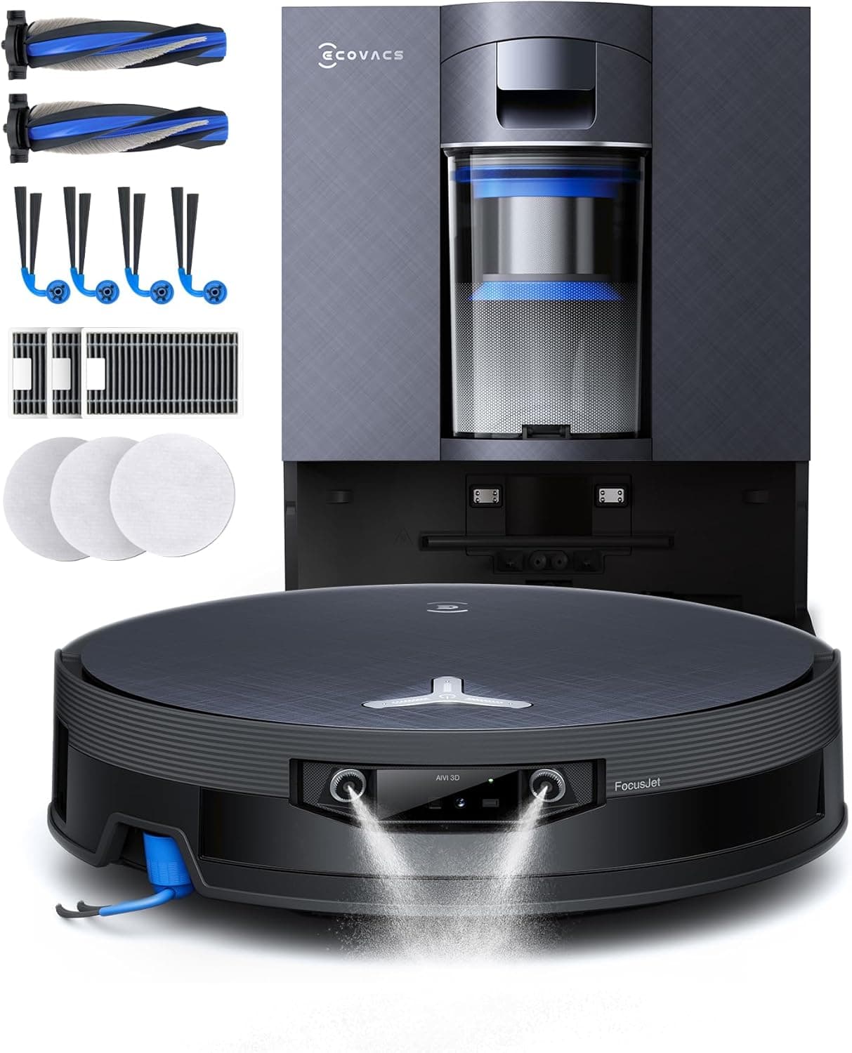 ECOVACS X12 OMNICYCLONE Care Complete Robot Aspirador y fregasuelos,22000pa