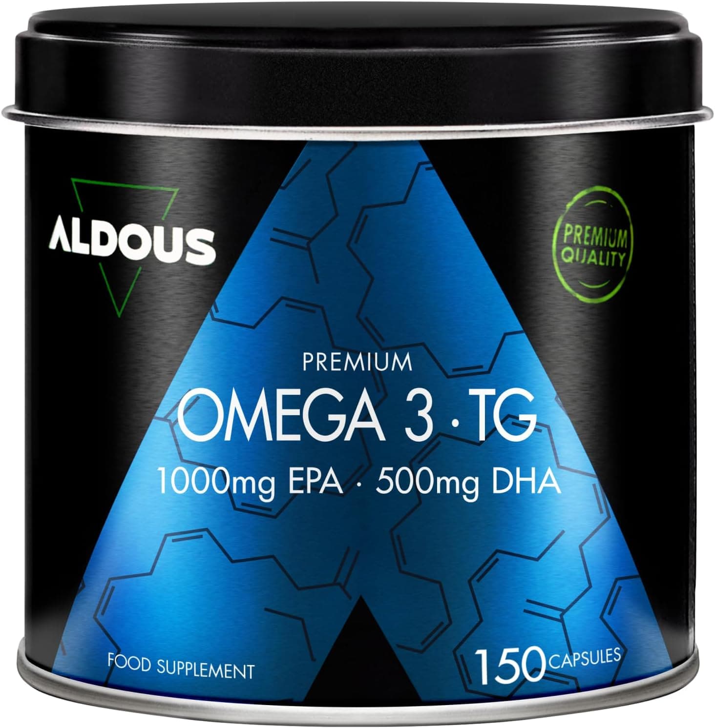 Omega 3 Capsulas Premium - 1000 mg EPA y 500 mg DHA - 150 Cápsulas