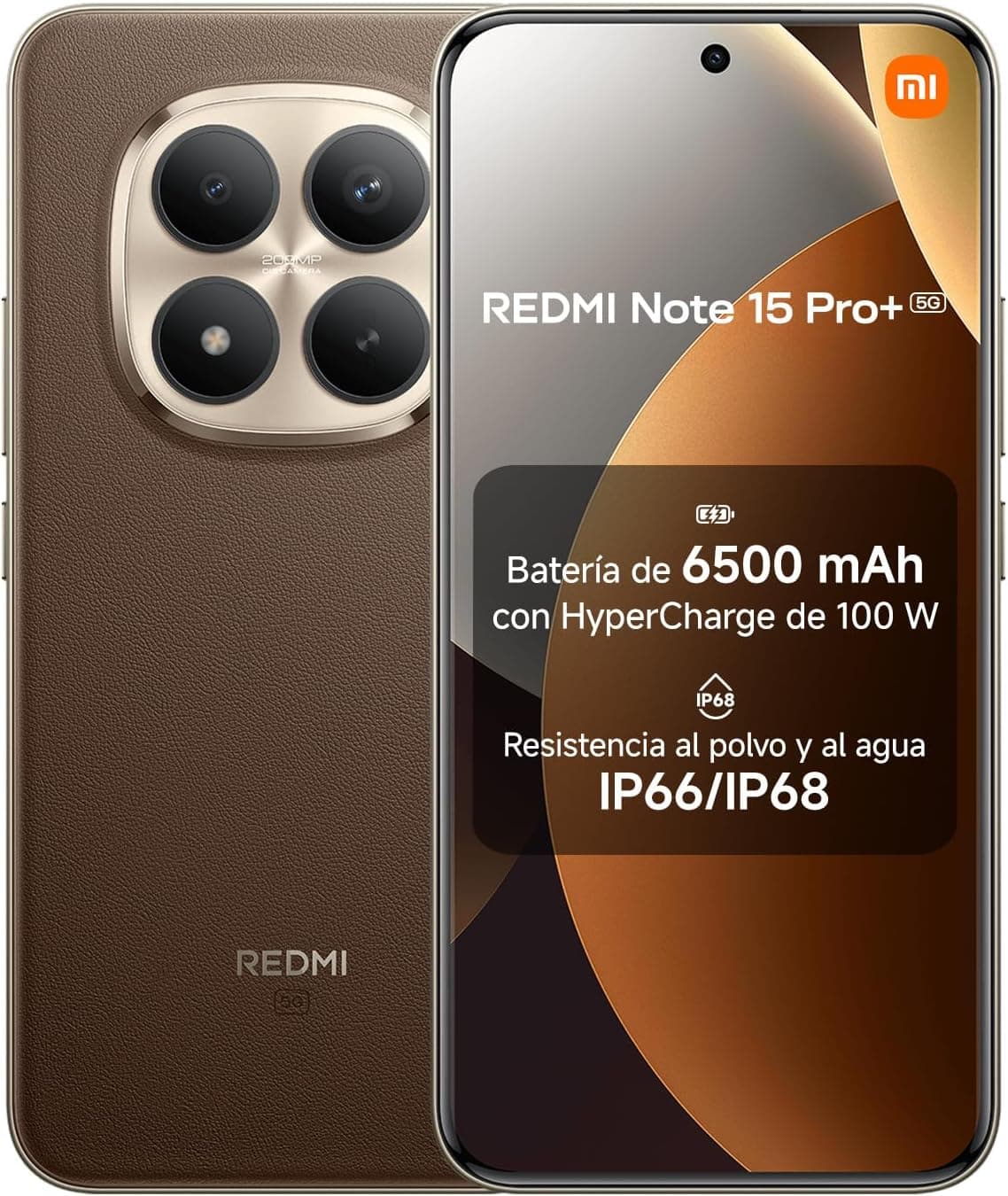 XIAOMI REDMI Note 15 Pro+ 5G Smartphone 8+256GB Café Moca Cámara 200MP