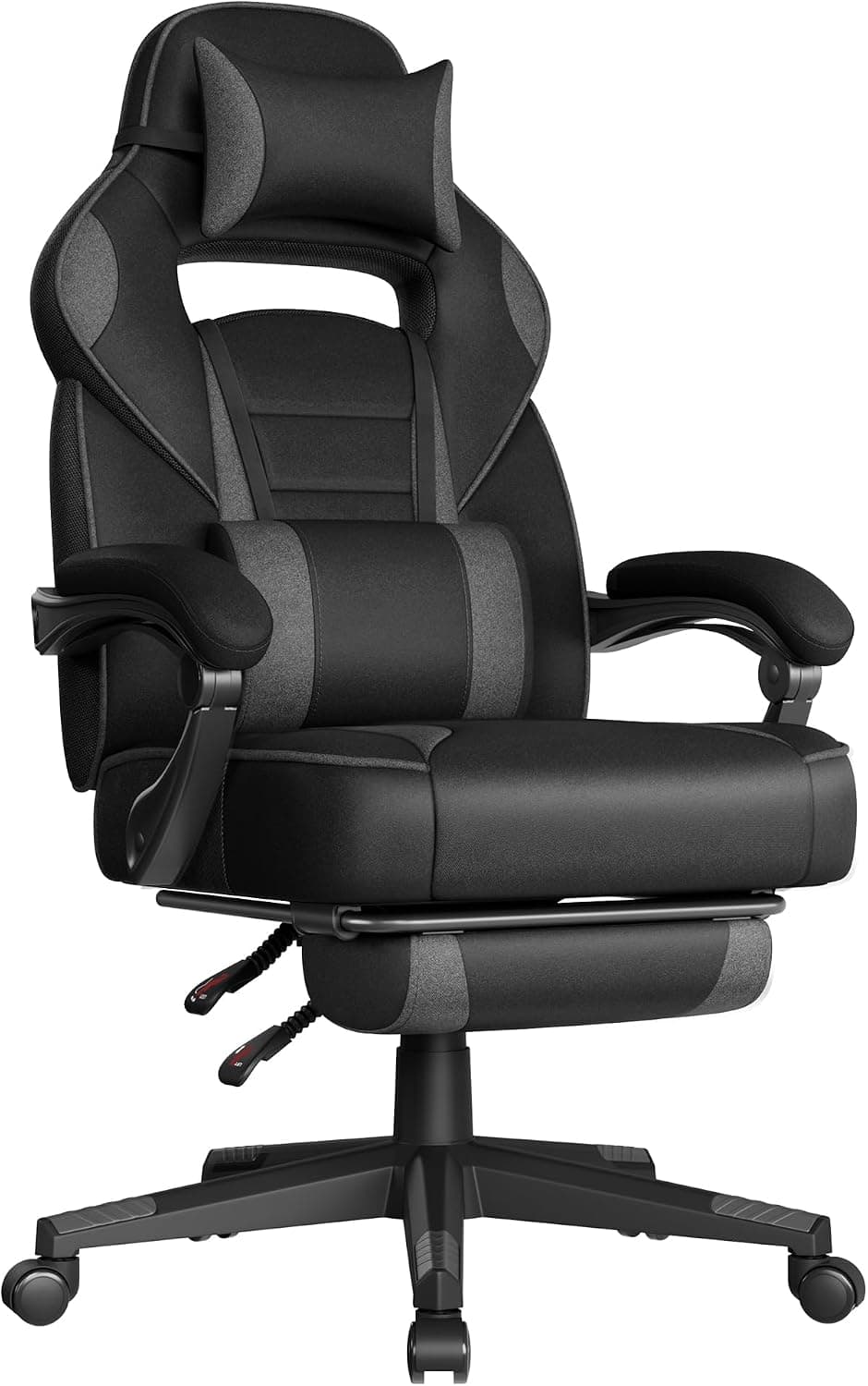 SONGMICS Silla de Oficina, Ergonómica, Reposapiés Telescópico, 150 kg