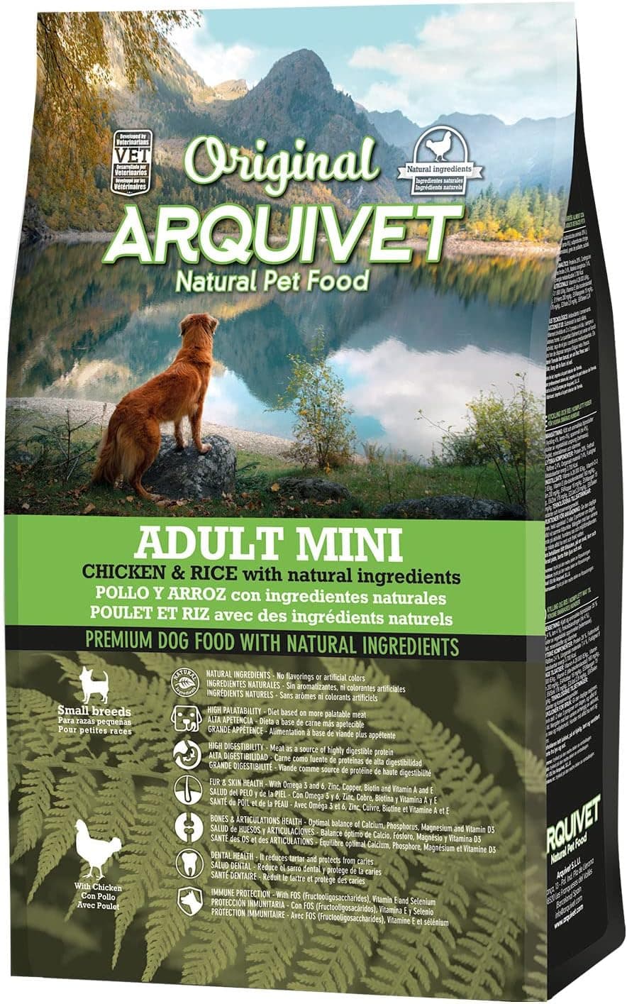Arquivet Original Adult Mini 3 Kg - Pienso para Perros Adultos de Razas Mini - Pollo y Arroz, 1 Unidad (Paquete de 1)