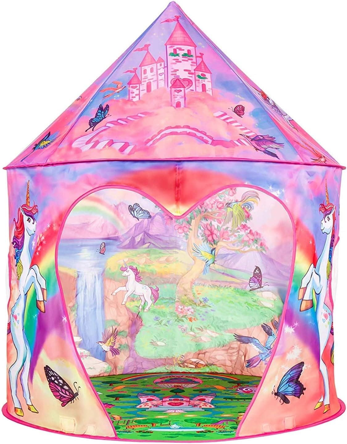 Tienda de campaña Infantil, Tienda de campaña Rosa para niñas, Carpas para niños Unicornio, Casitas Infantiles Tela