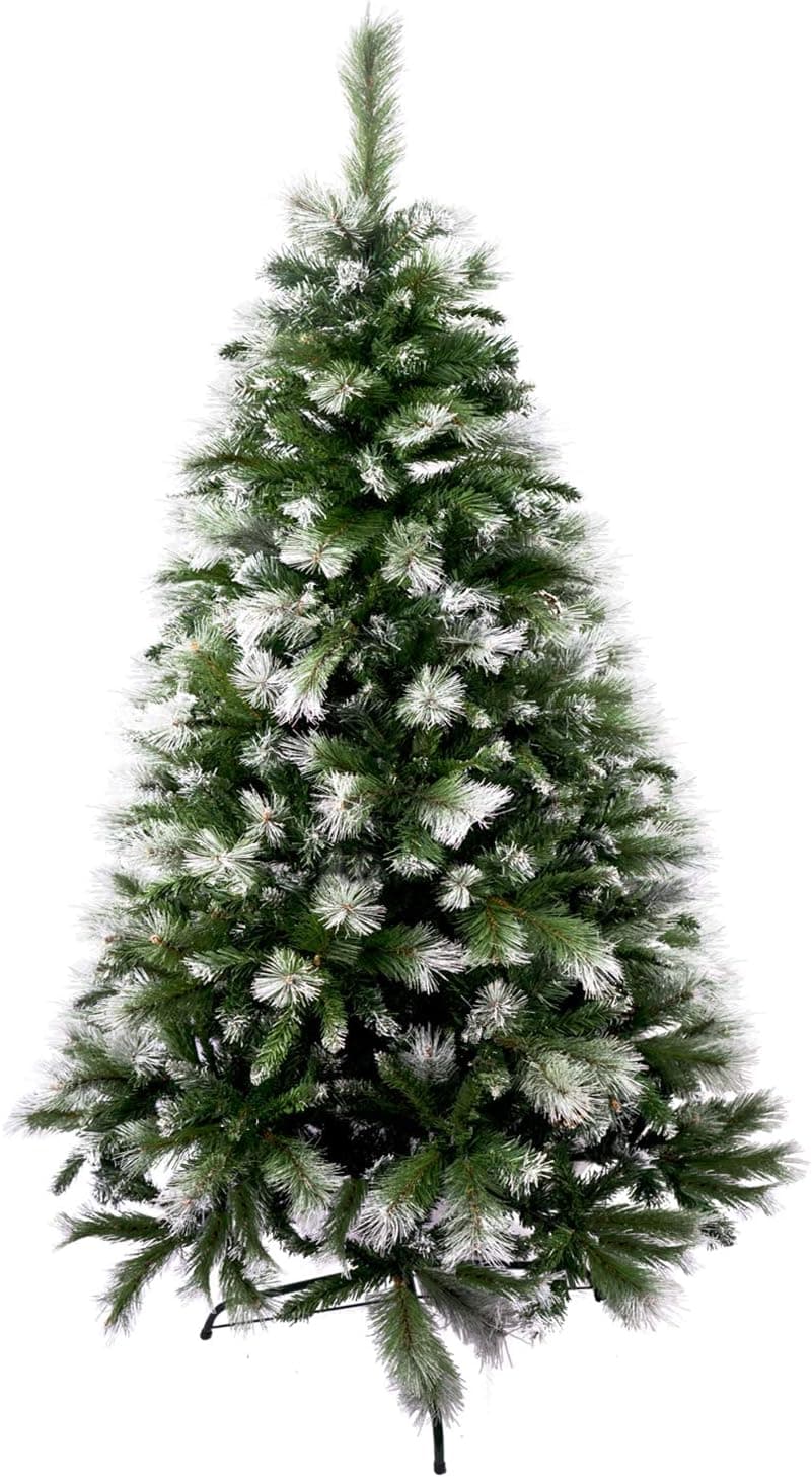 Solagua Árbol de Navidad Artificial Extra Relleno Abeto de Doble Hojas Combinadas 150-240cm Arboles C/Soporte Metálico (Nevado, 210cm 960Tips)