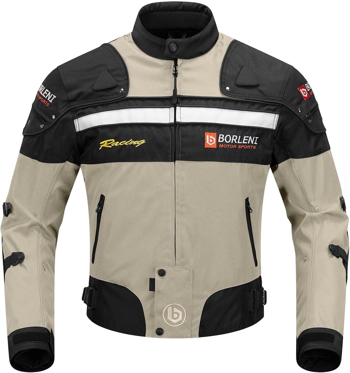 BORLENI Chaqueta moto, protecciones conformes a CE, otoño-invierno, D020