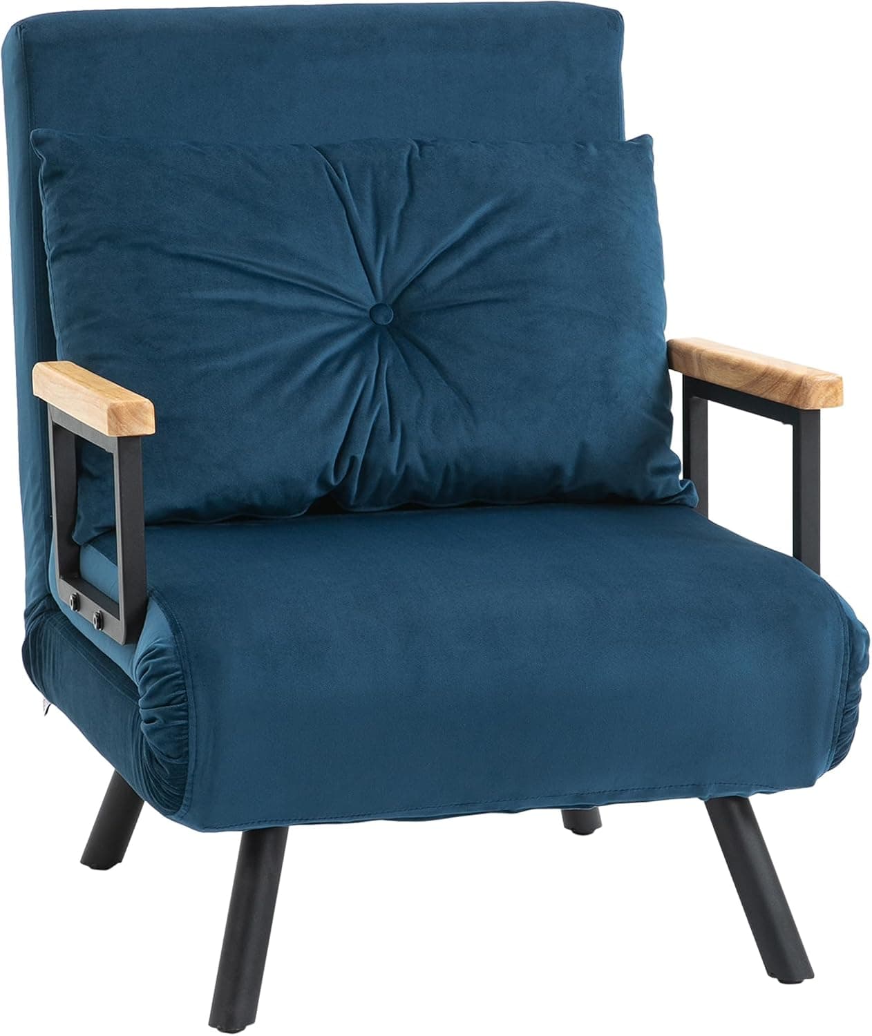 HOMCOM Sofá Cama de 1 Plaza 4 en 1 Plegable 63x73x81 cm Azul
