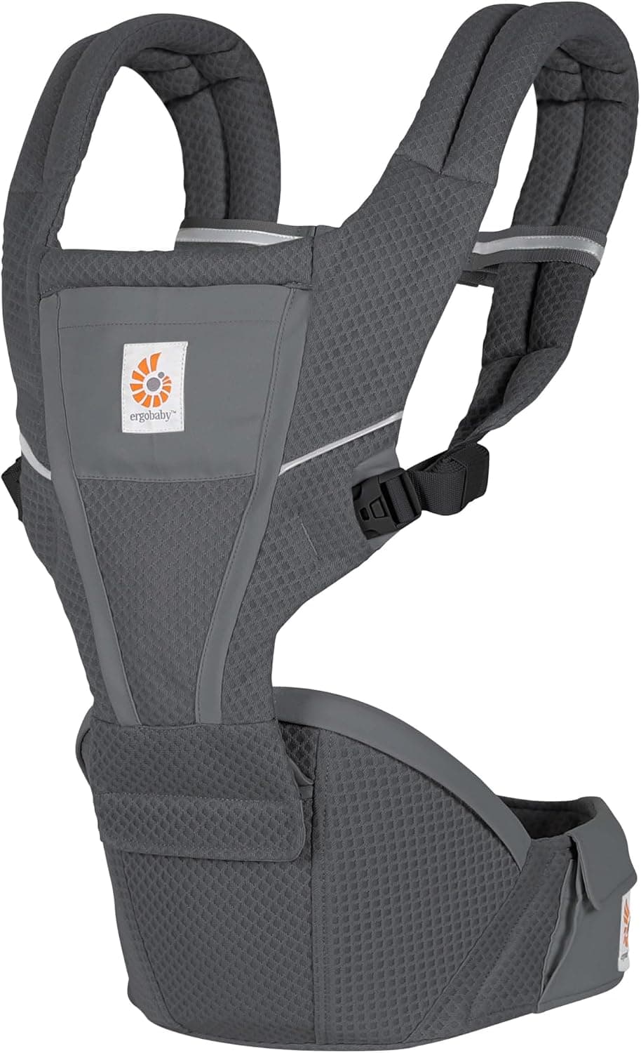 Ergobaby Alta Hip Seat Babytrage mit Babyhüftsitz für Babys und Kleinkinder ab 4 Monaten (5,5 kg - 20,4 kg), Hüftsitz Trage Hüfttrage mit SoftFlex Mesh
