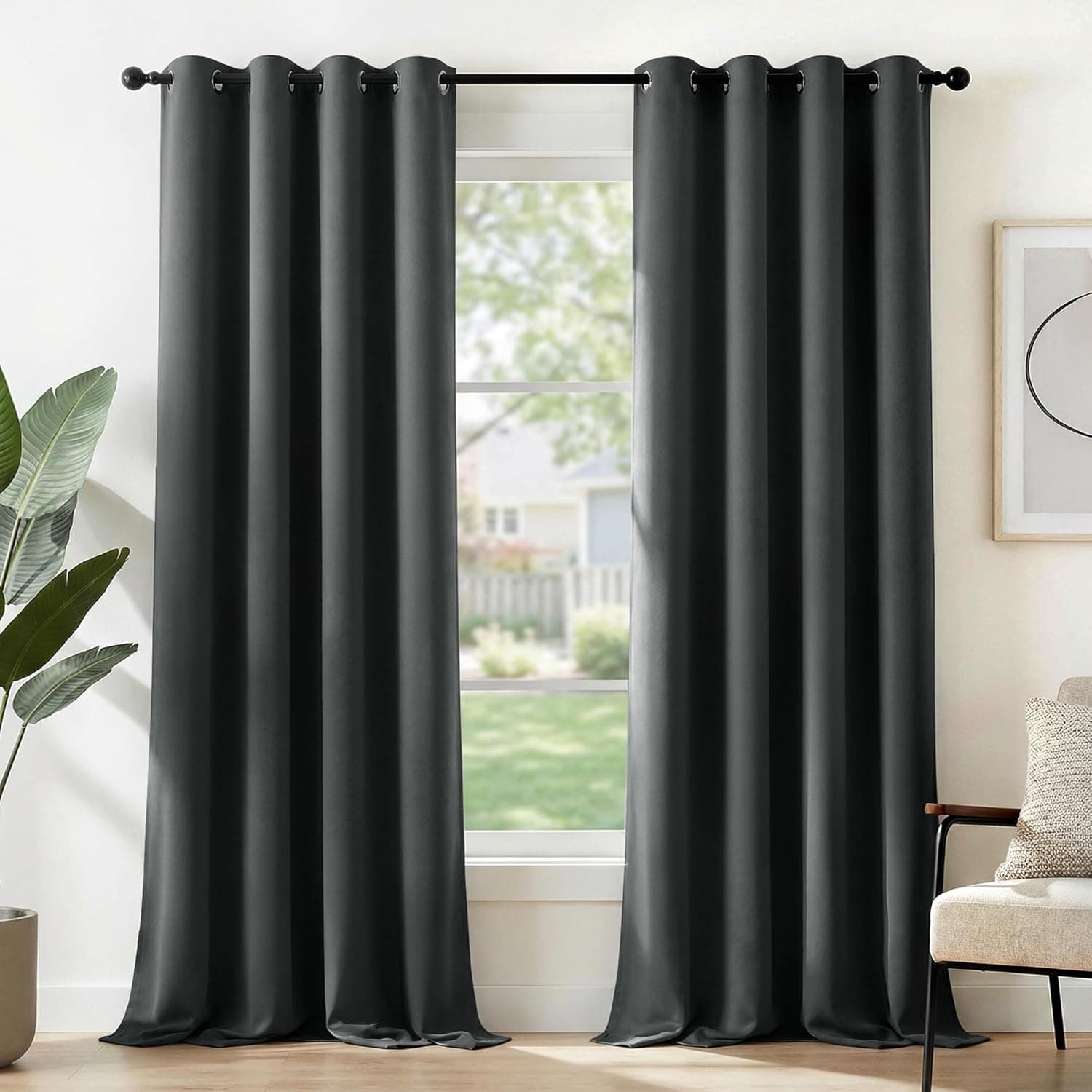 Deconovo Cortinas Opacas Térmicas para Dormitorio y Salón, 2 Piezas