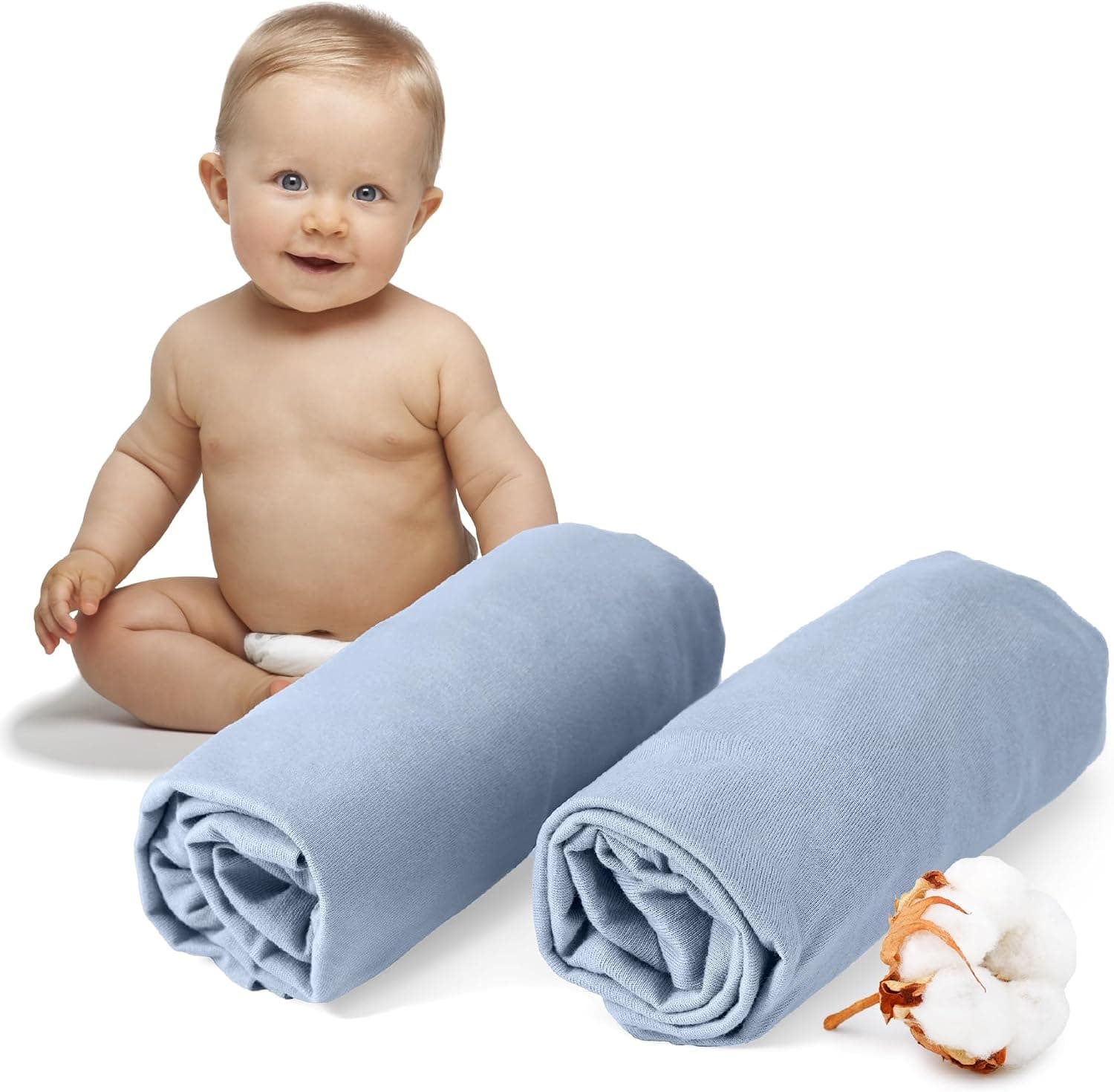Dreamzie - Sábanas Bajeras Cuna 40x90cm - 100% Algodón Jersey - Lote de 2