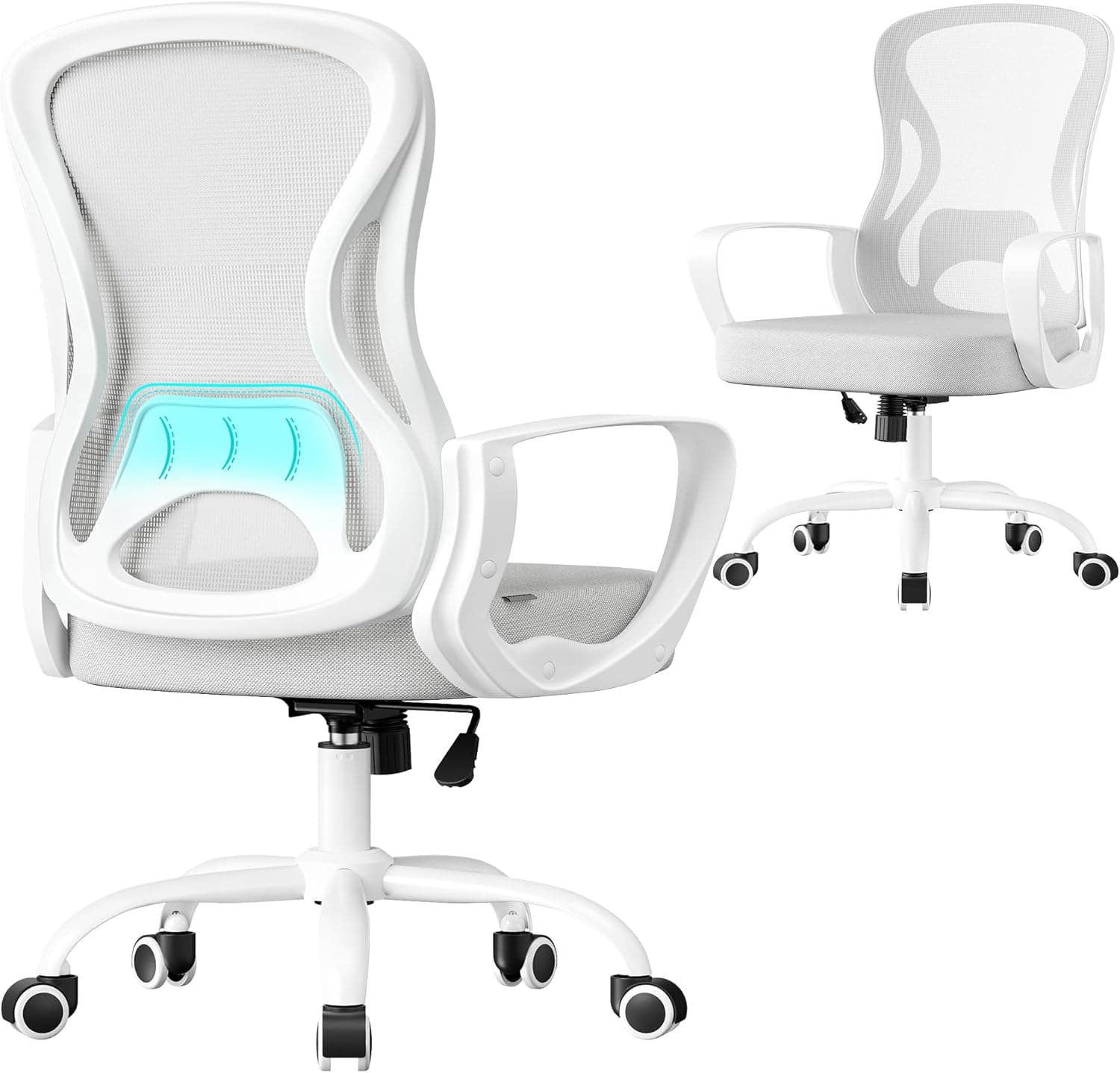 SONGMICS Silla de Oficina, Silla de Escritorio OBN043GD02