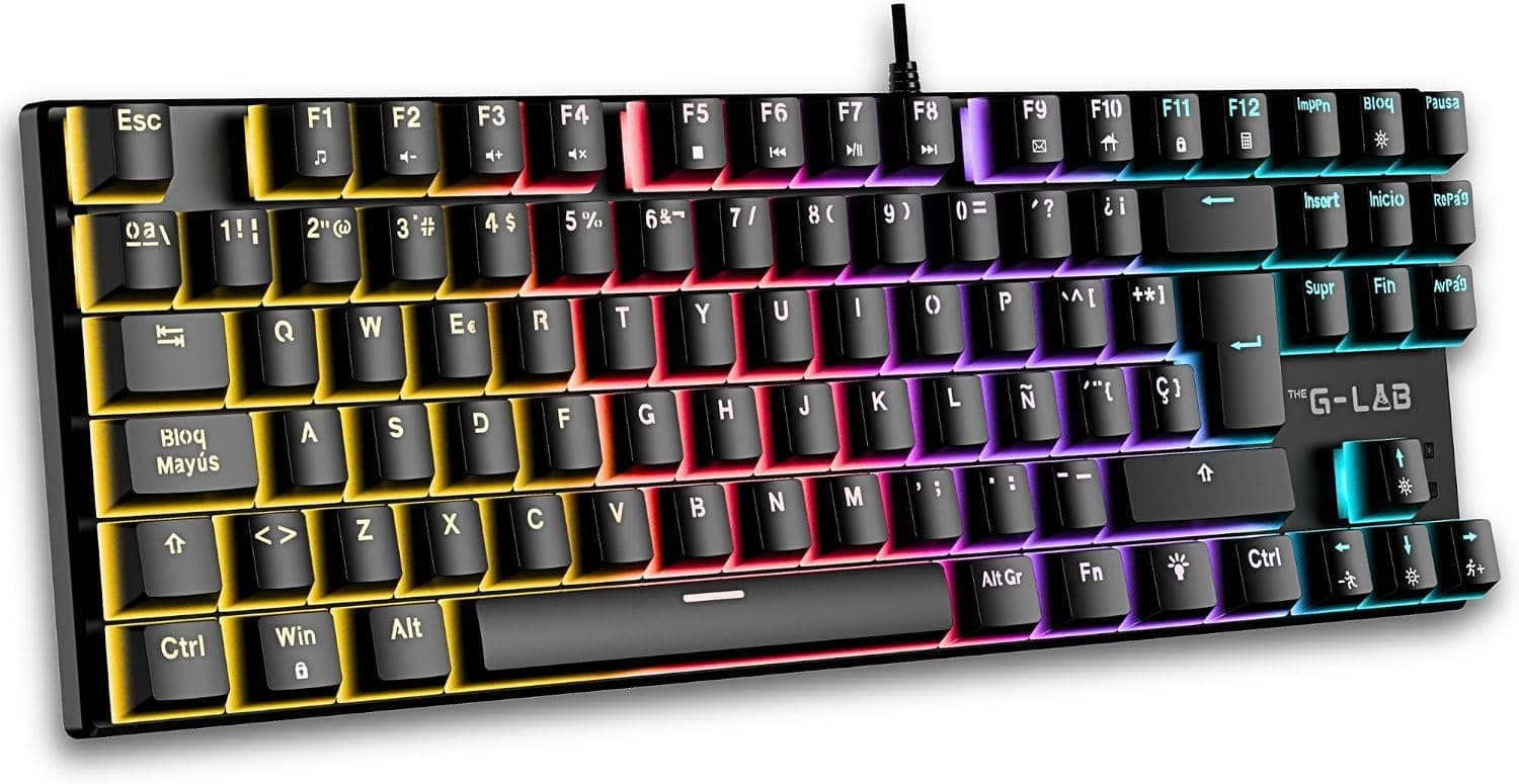 The G-Lab Keyz Mercury EX - Teclado Mecánico Gaming TKL RGB QWERTY ES