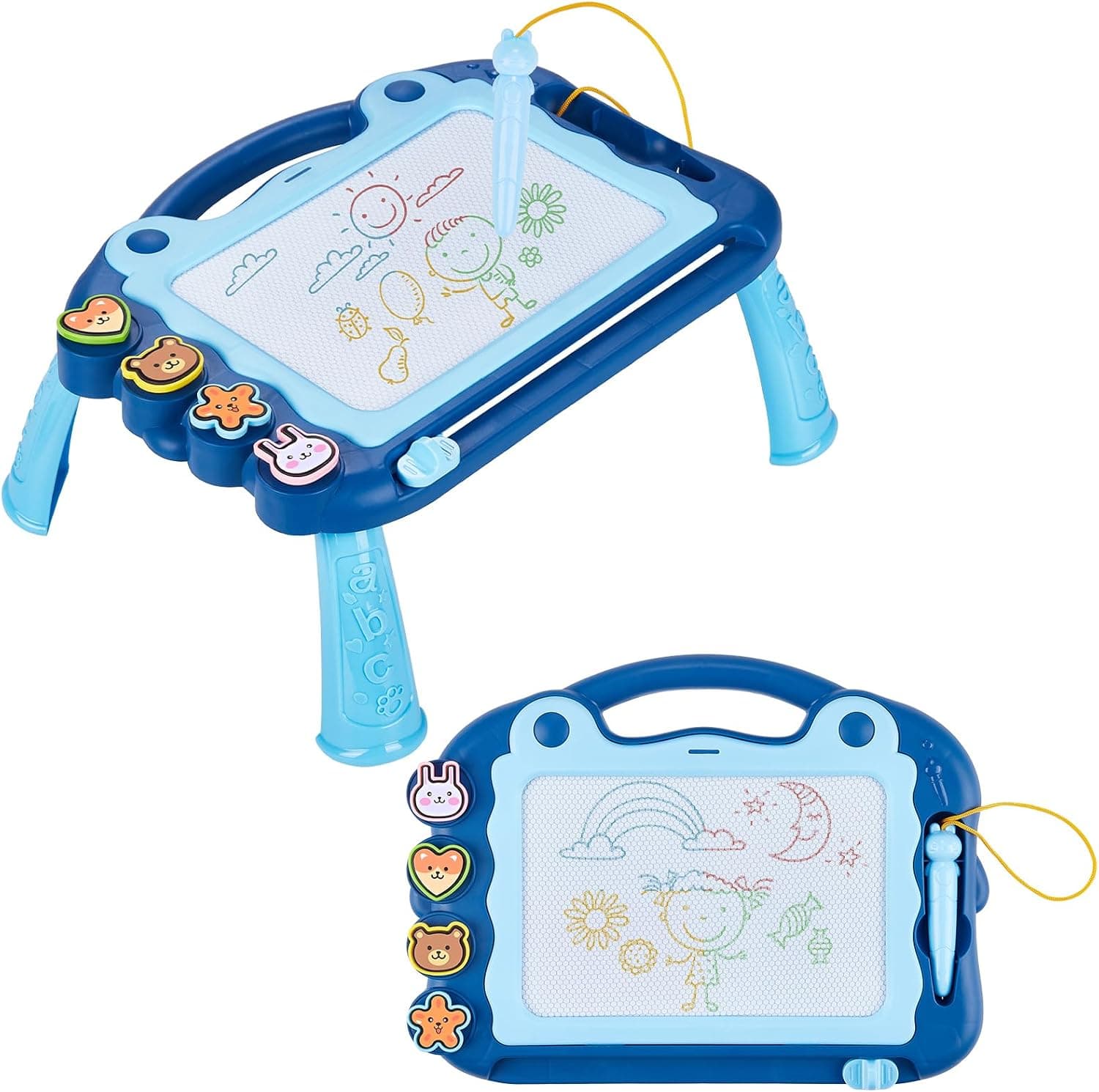 Pizarra Magnética Infantil,Pizarra de Dibujo Mágica, Azul Cielo