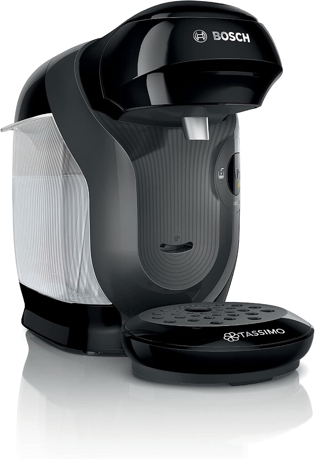 BOSCH máquina multibebida TASSIMO STYLE, TAS1102, hasta 70 bebidas, OneTouch, servicio individual, tamaño compacto, INTELLIBREW, negro
