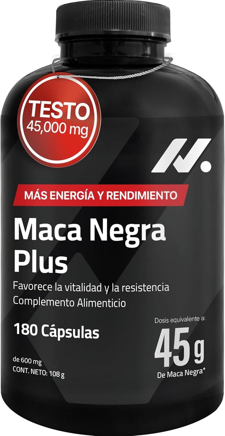 Maca Negra Hombre Alta Dosis 45.000 mg 100:1 con Zinc y B6-180 Cápsulas