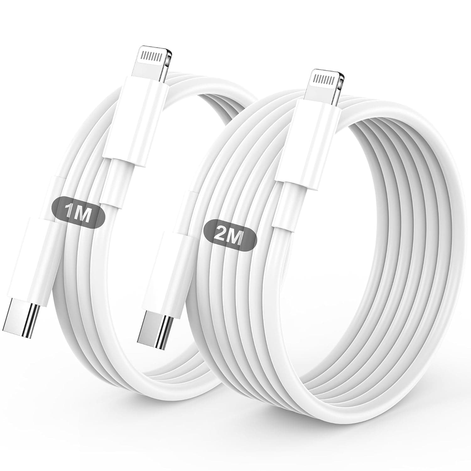 BSTOEM Cable USB C a Lightning, 1M+2M Cable Cargador iPhone Carga Rápida