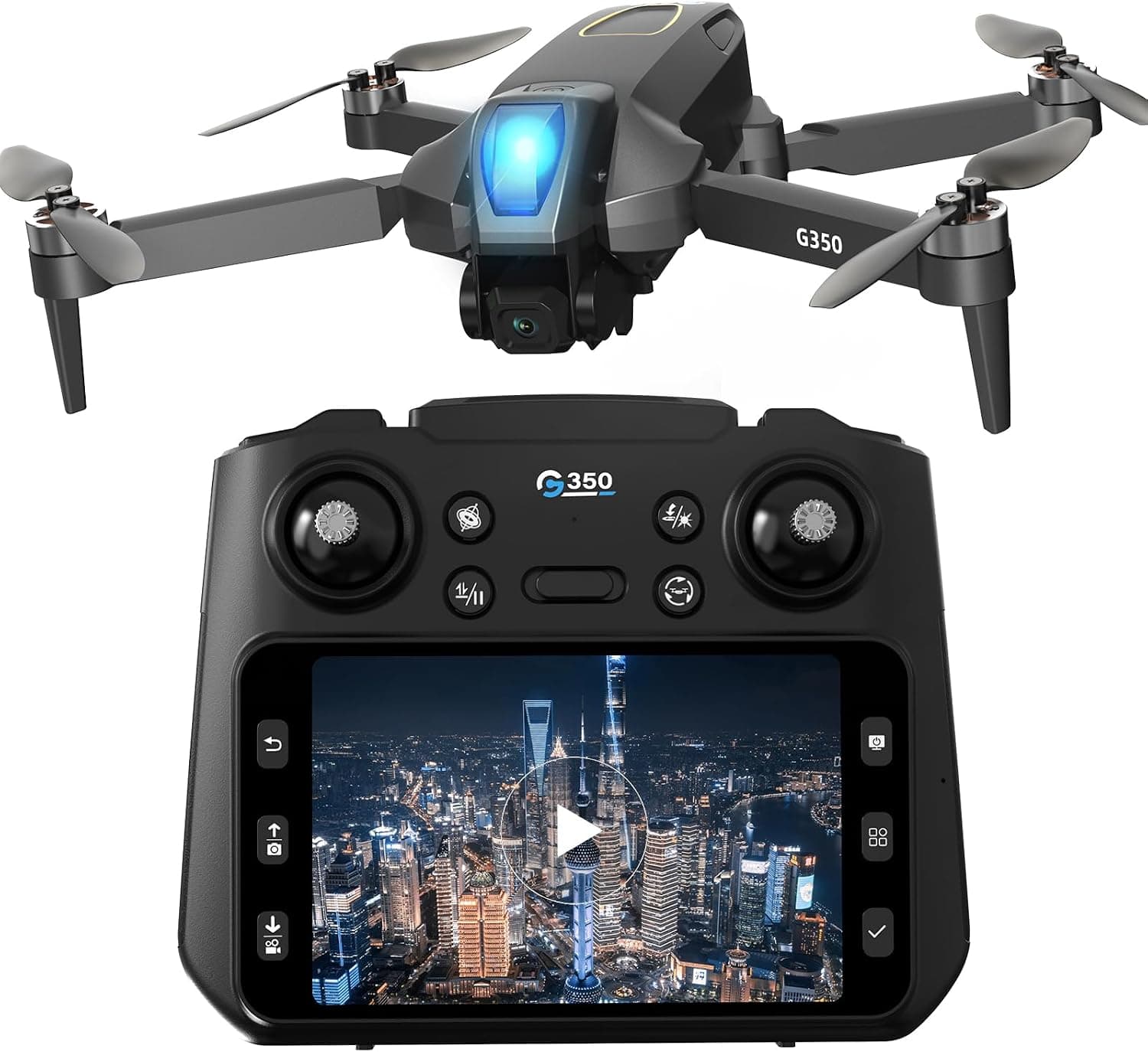 Dron con cámara 1080P, distancia con pantalla LCD de 4,5″, drones RC FPV