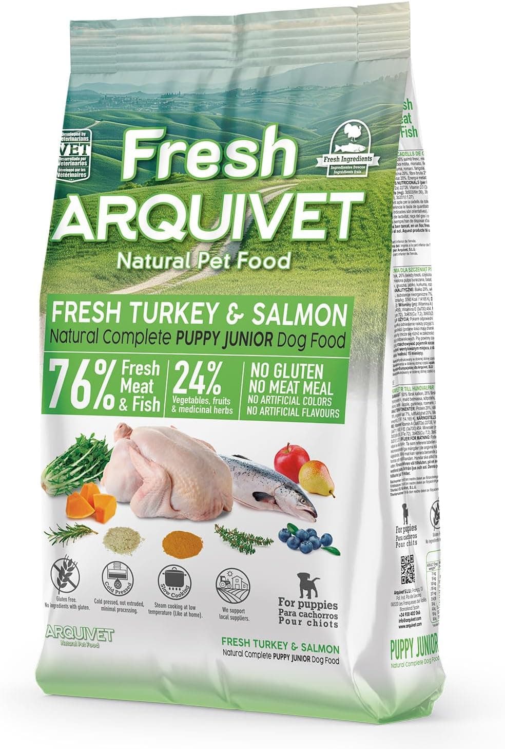 Arquivet Fresh Puppy Junior Pavo & Salmón 2,5Kg - Pienso Semihúmedo