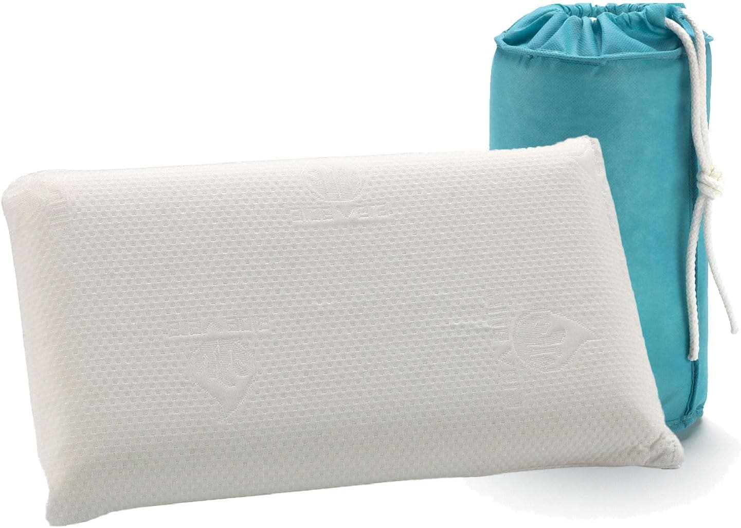 Donegal Collections Almohada Infantil Viscoelastica Hipoalergénica Aloe Vera Almohada Niños y Bebe 1 a 8 años - Firmeza Media Baja Almohada Cama y Cuna - Ergonómica - Almohada con Bolsa Transporte