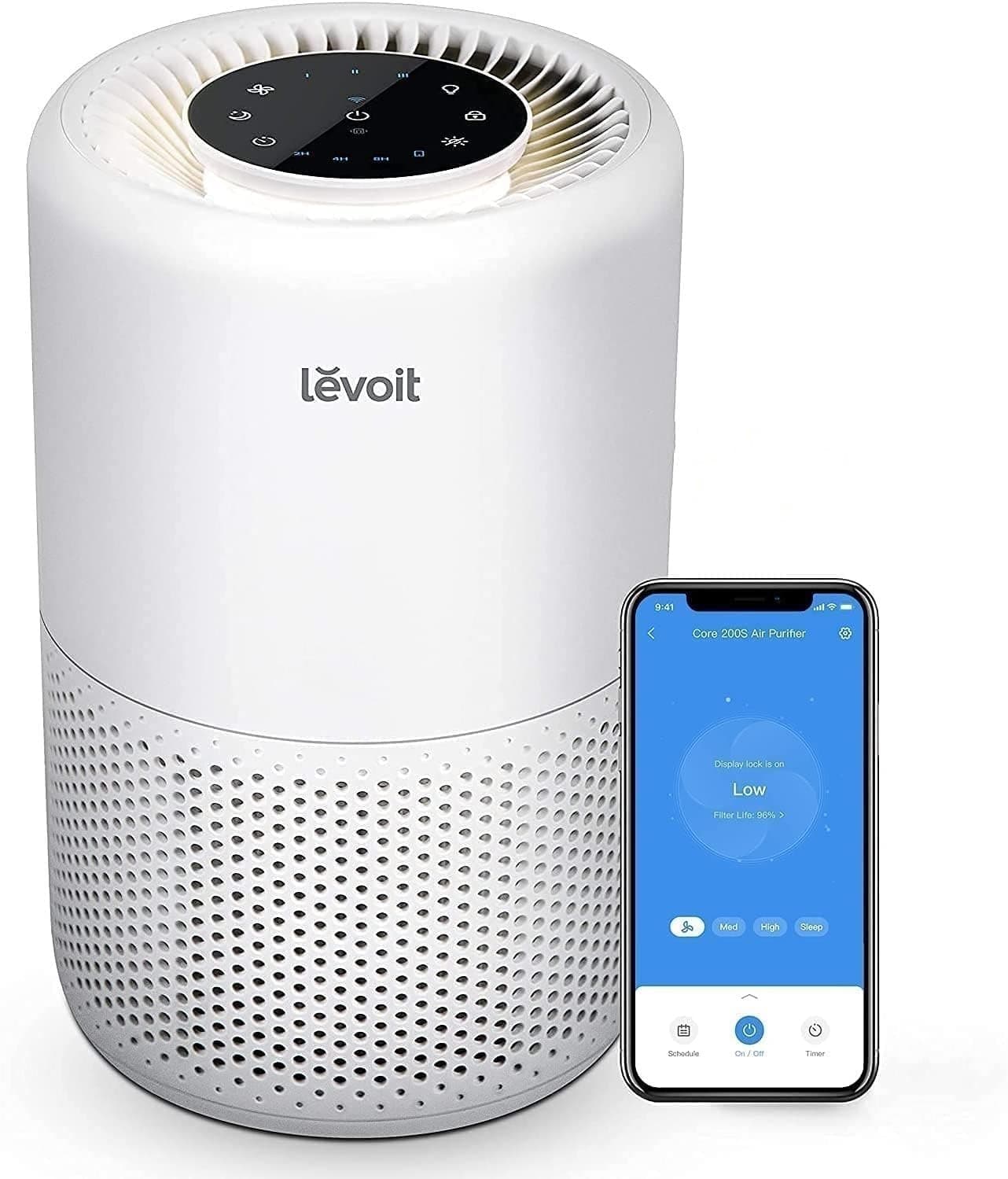 Levoit Purificador de Aire Silencioso 24dB, Inteligente, ALEXA, Core 200S