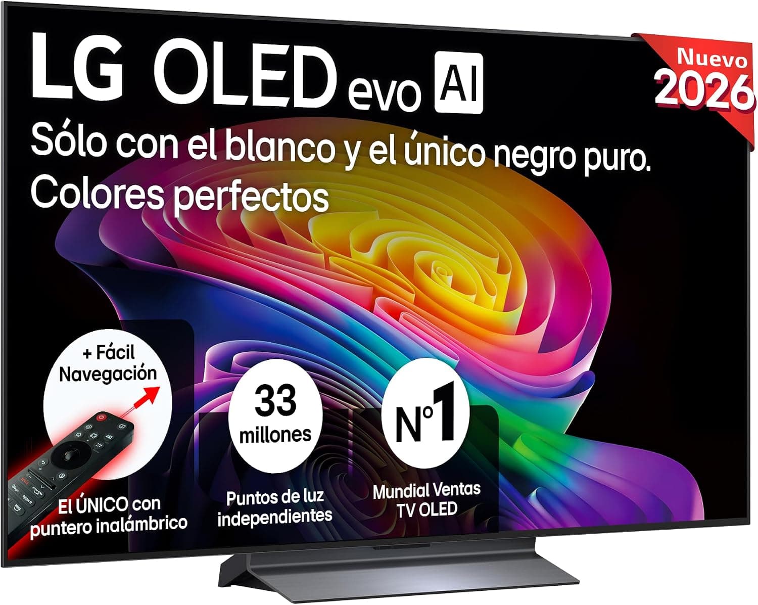 LG OLED55C64LA - Smart TV OLED EVO AI 55" 4K Sin Reflejos 98.9%, 2026