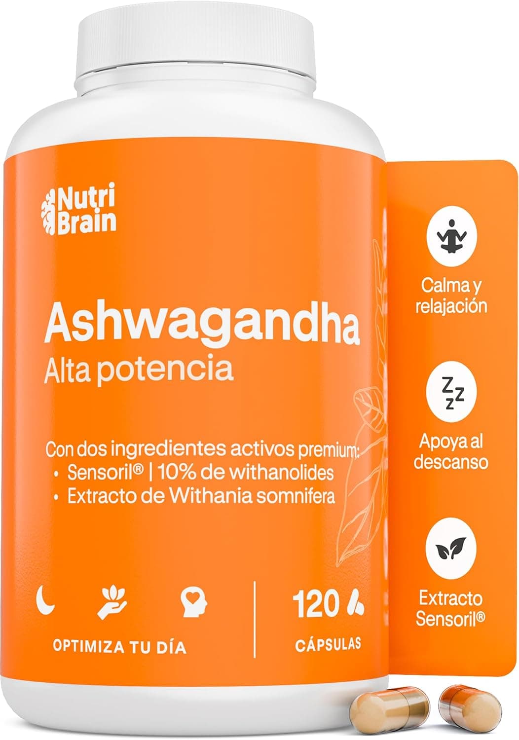 Ashwagandha Alta Potencia Sensoril® (10% Withanólidos) 120 Cápsulas 4 Meses