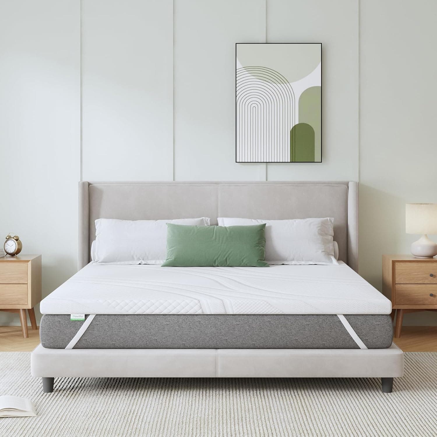 Novilla Topper Viscoelástico 135x190x7,5cm, con Funda Lavable