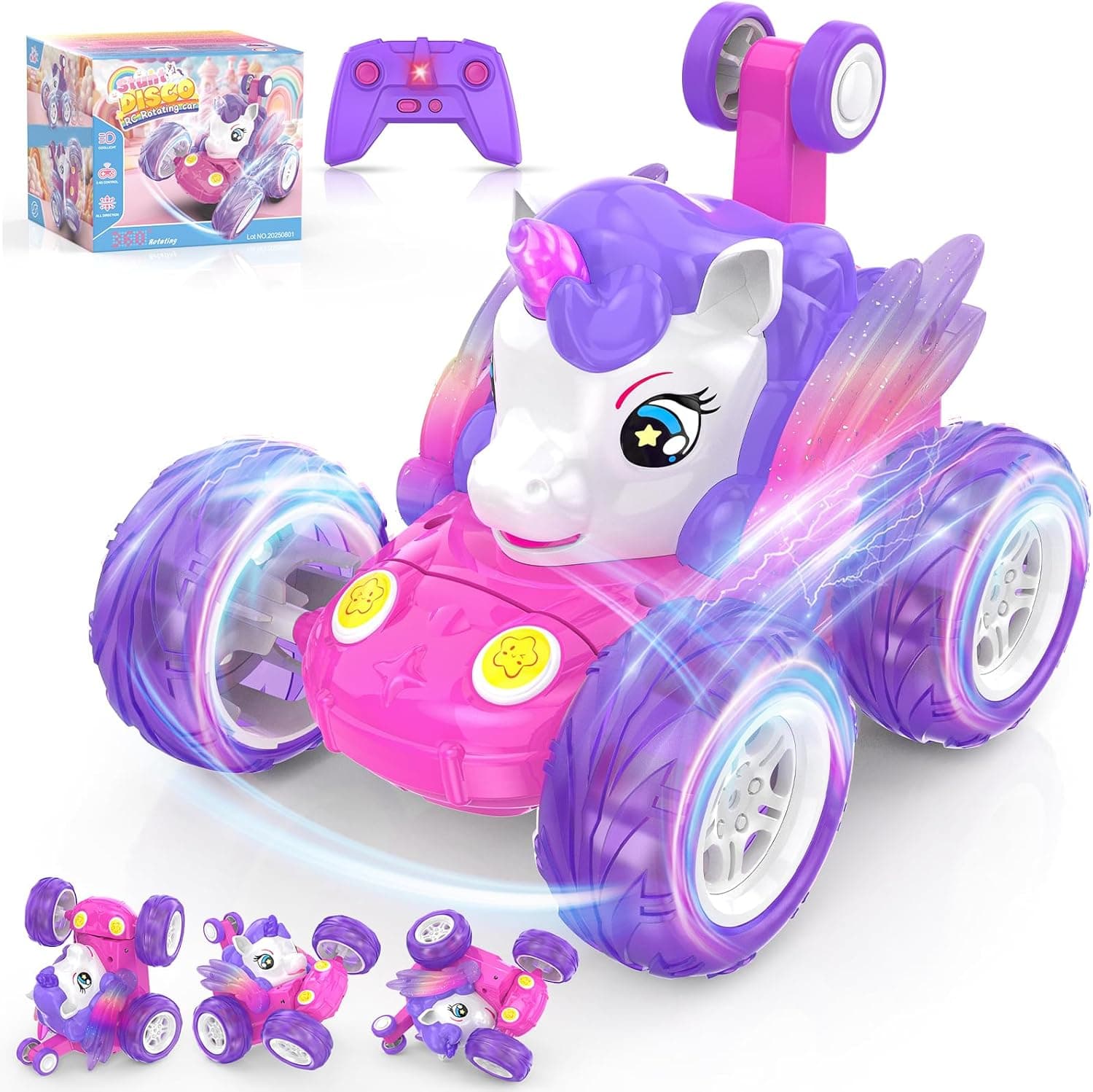 Coche Teledirigido Niña 3 4 5 6 7 8 9 Años, Juguete Unicornio Coche RC