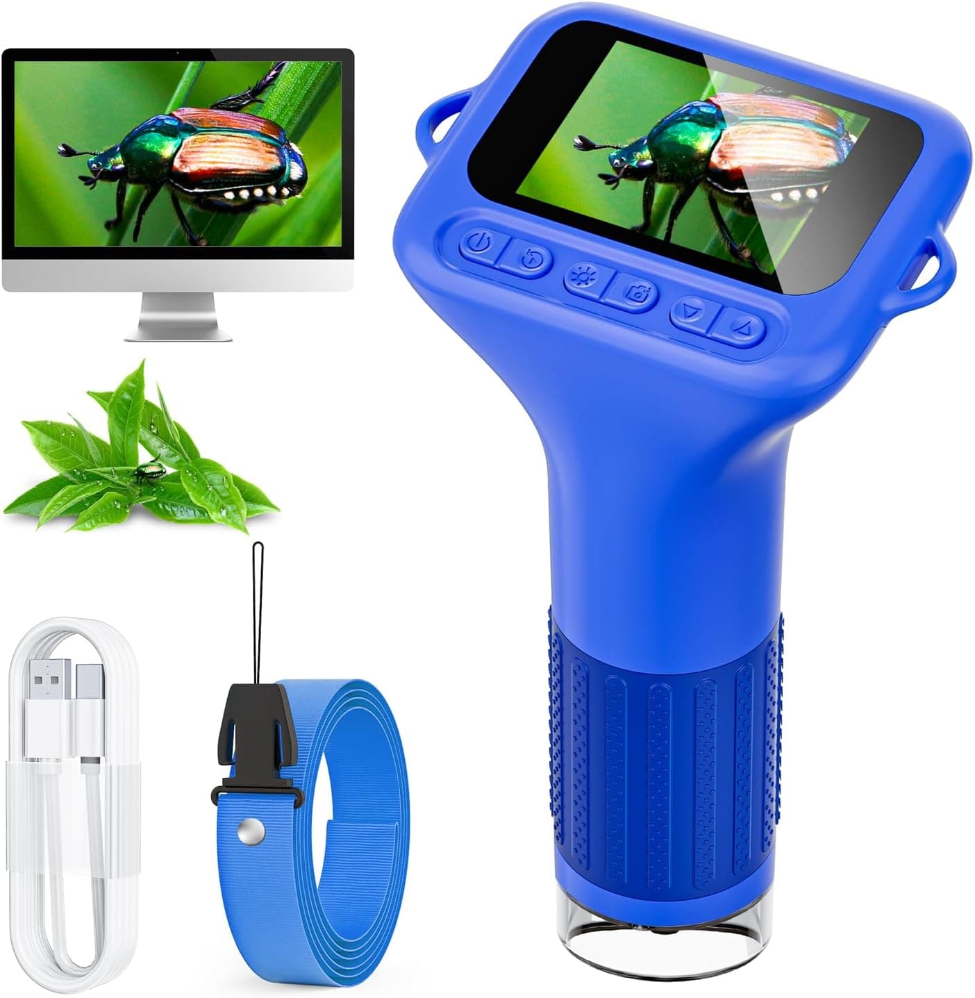 Microscopio Digital para niños, SKYBASIC, minicámara con Zoom de 1000x y Pantalla de 2 Pulgadas, cumpleaños para niños de 6, 7, 8, 9, 10, 11 y 12 años.