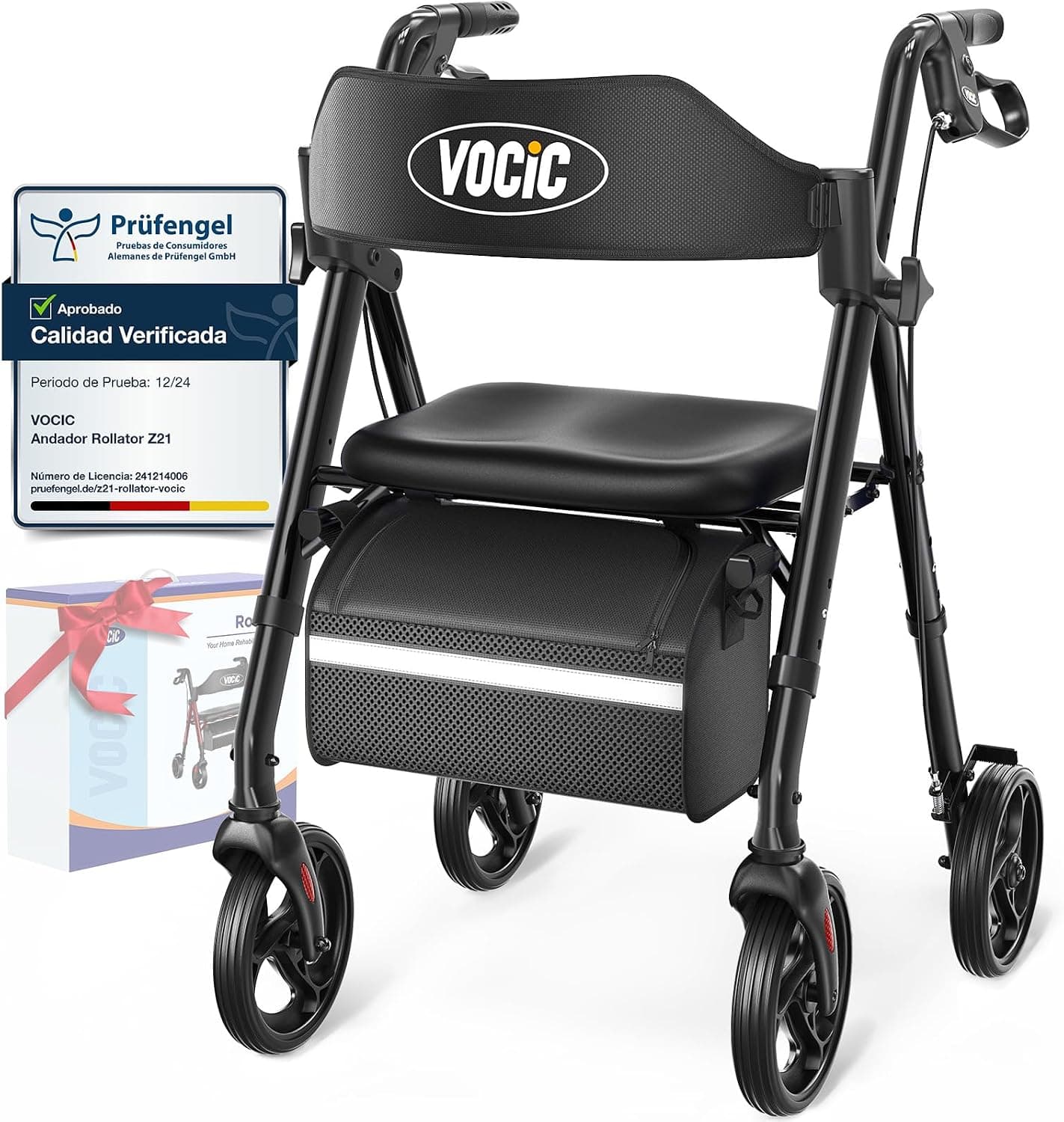 VOCIC Z21 Andador plegable ligero para ancianos, Andadores adultos estrecho