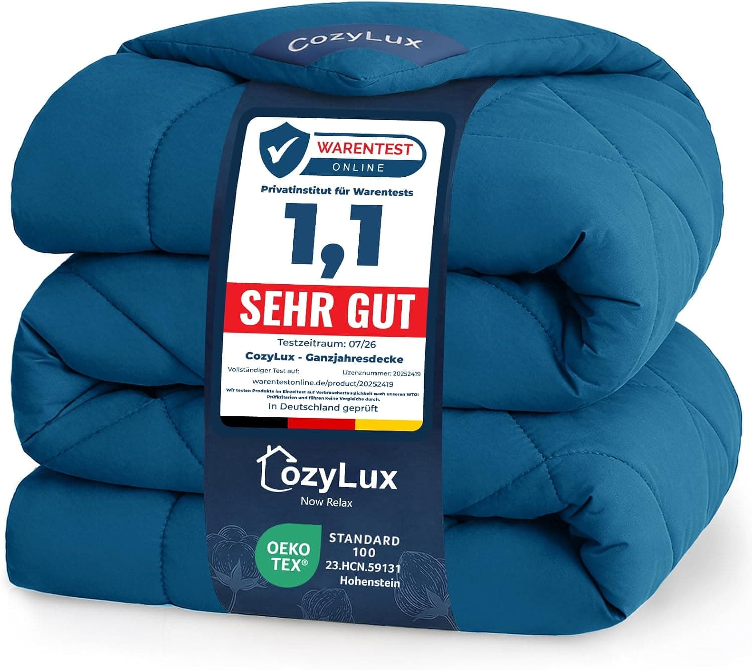CozyLux Edredón 155x220 cm Teal, Edredon Cama 90