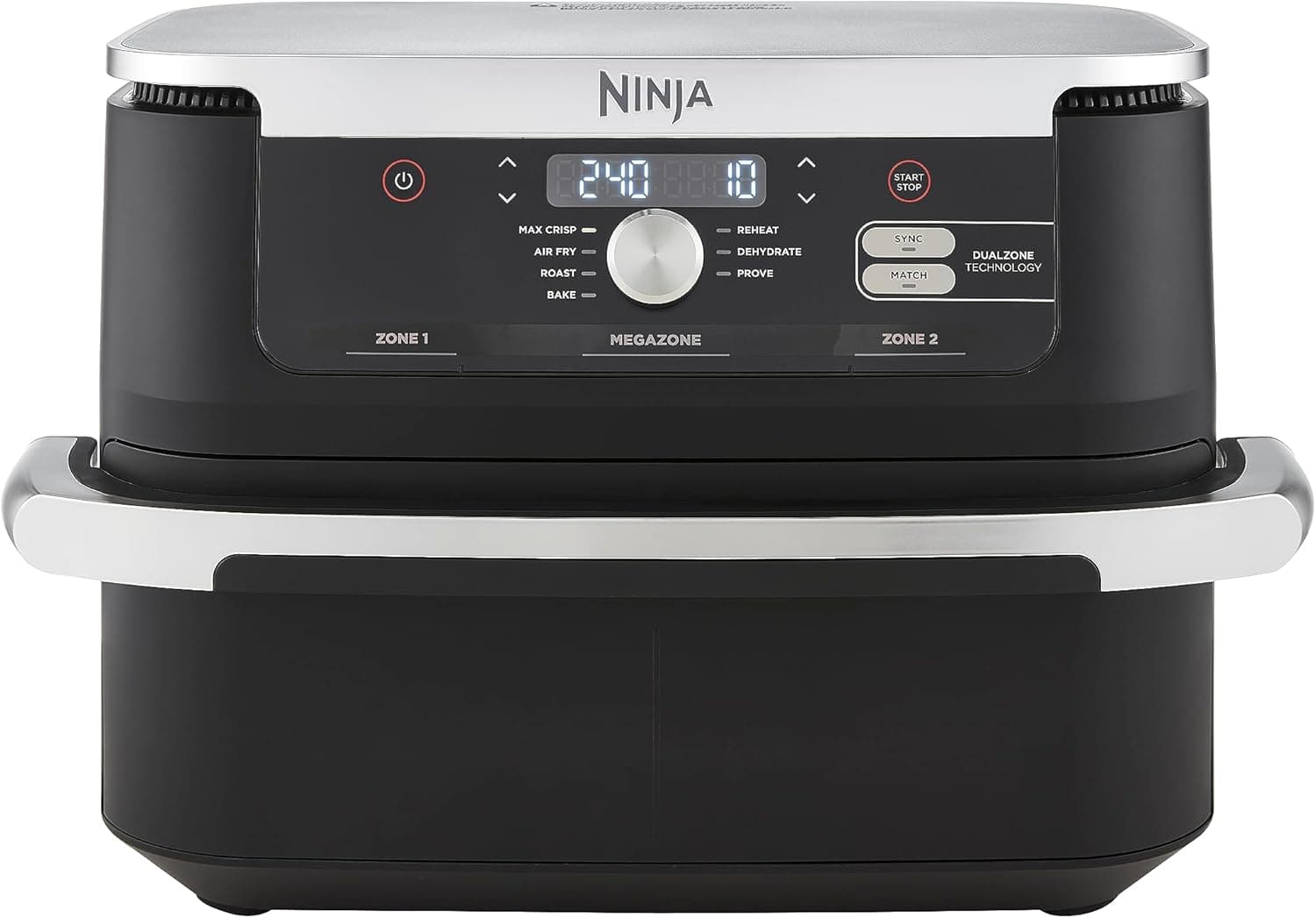 Ninja Foodi FlexDrawer, Freidora de Aire con Zona Flex, Negro