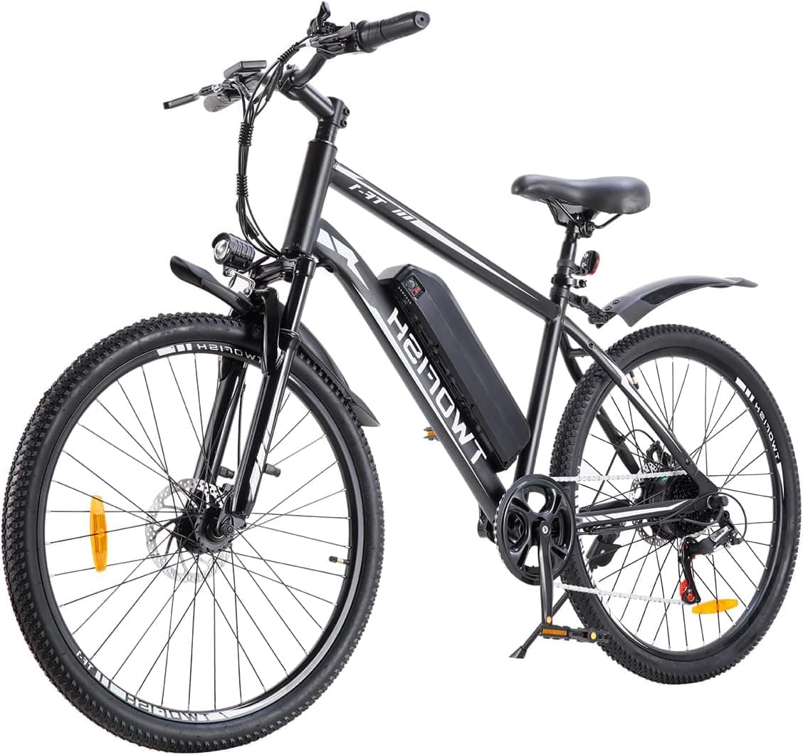 Bicicleta De Montaña Eléctrica De 26", Motor De 250 W, Batería De 42 V Y 15 Ah, Bicicleta Eléctrica Todoterreno De 7 Velocidades, Pantalla LCD, Amortiguador Hidráulico