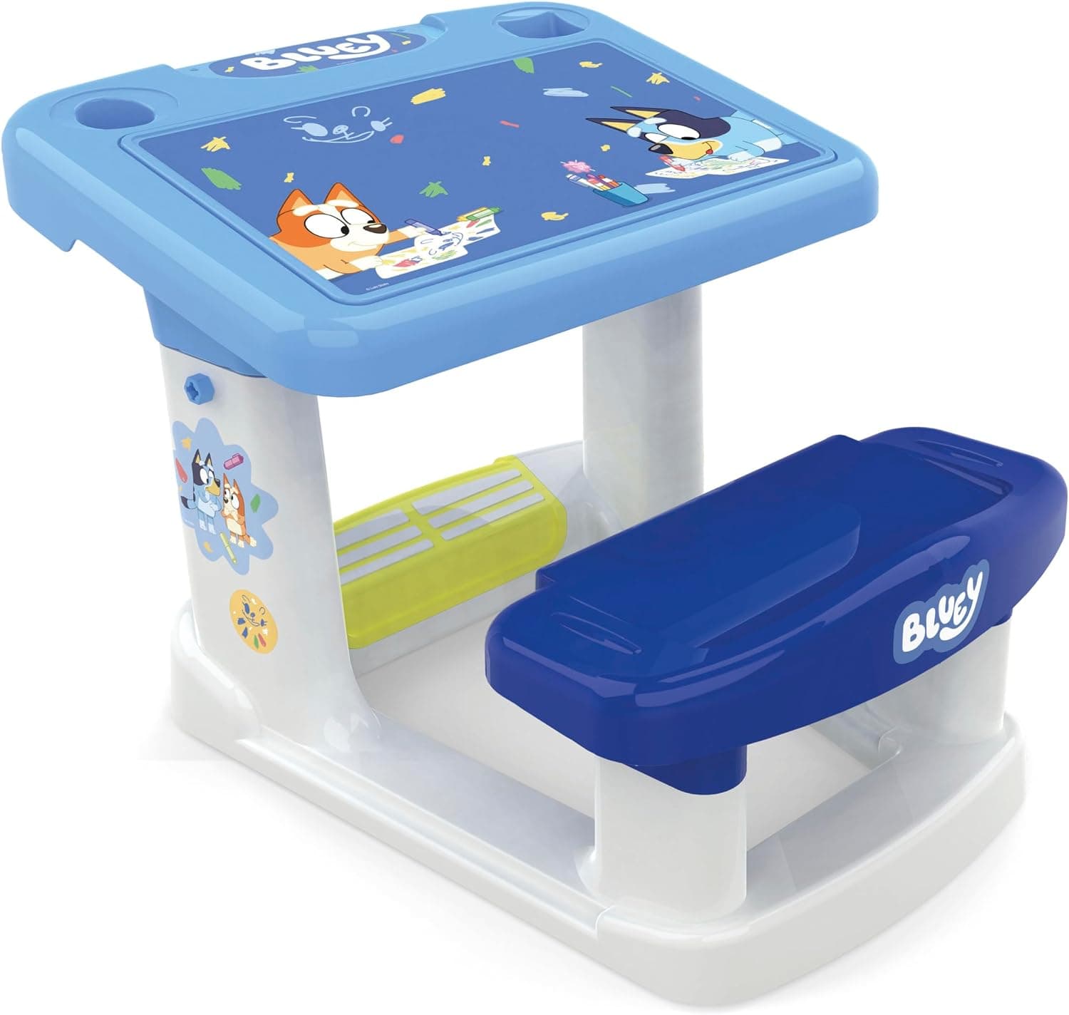 Chicos - Pupitre Bluey | Escritorio Infantil | Mueble Infantil Ergonómico con Personajes de Bluey | Ideal para Jugar, Pintar y Aprender | a Partir de 24 Meses (51084)