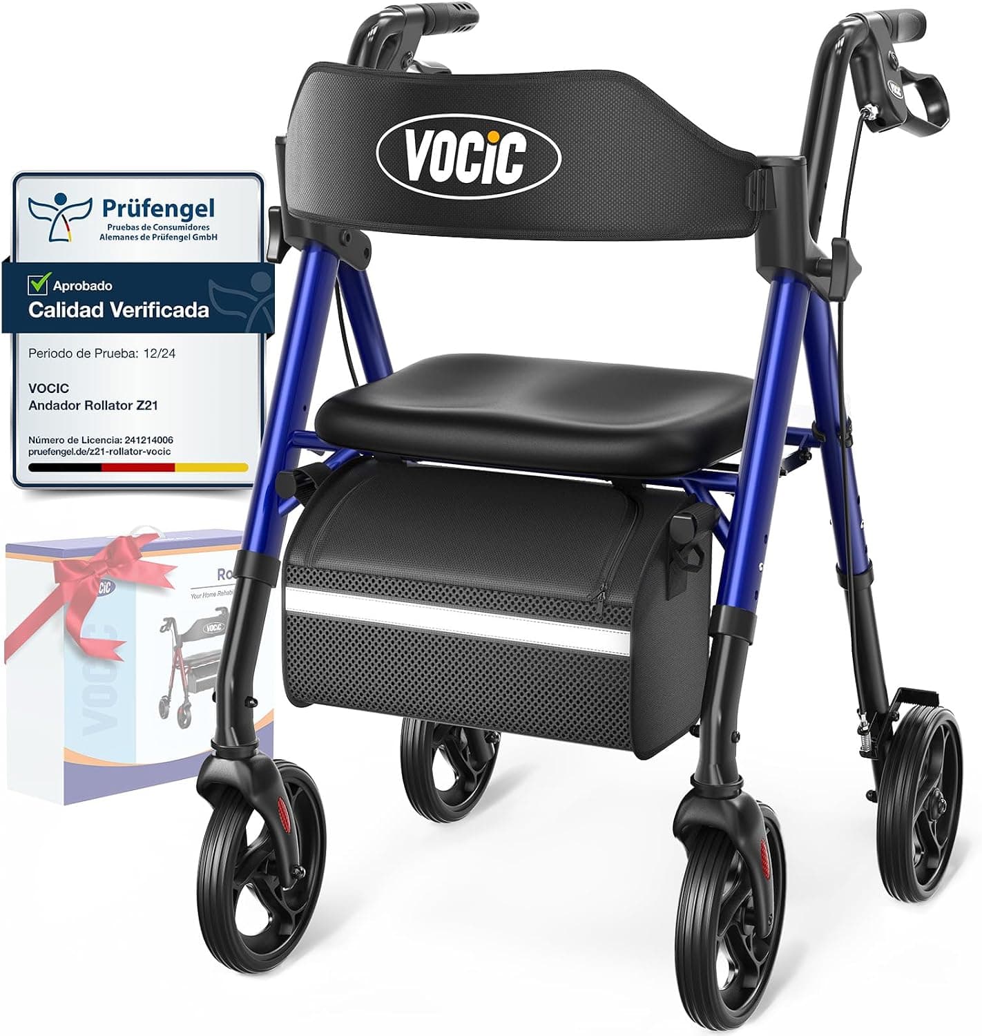 VOCIC Z21 Andador plegable ligero para ancianos, Andadores adultos estrecho