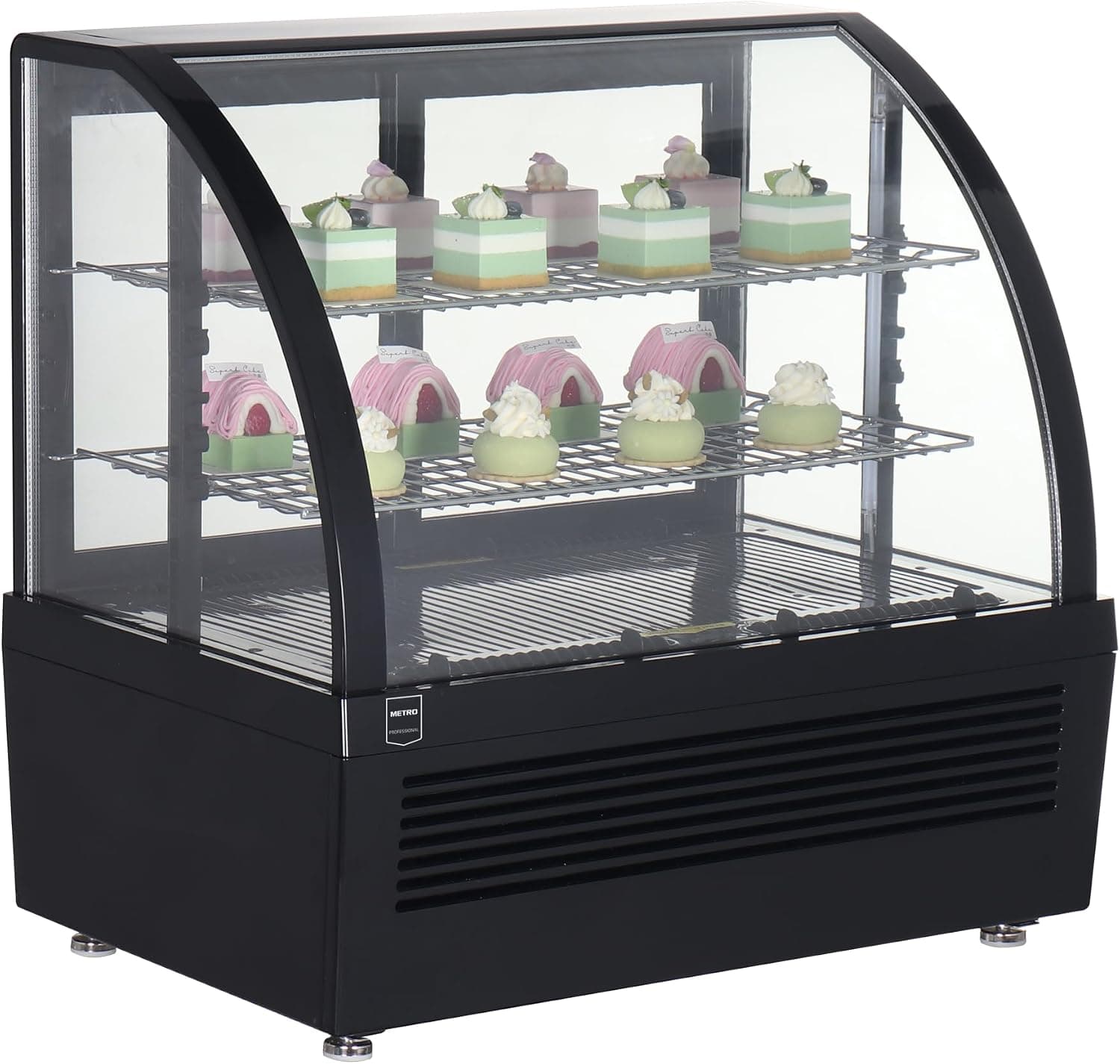 METRO Professional Vitrina refrigerada GCV1100, 70.5 x 47.2 x 68.7 cm, negra, 100 L, 195 W