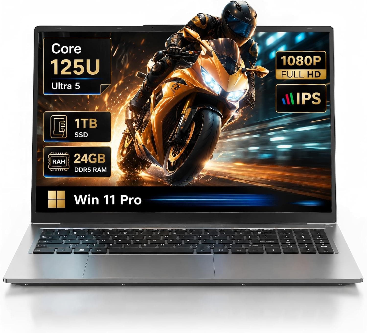 Portátil 15,6", Ultra 5 125U, 24GB DDR5, 1TB SSD, FHD IPS