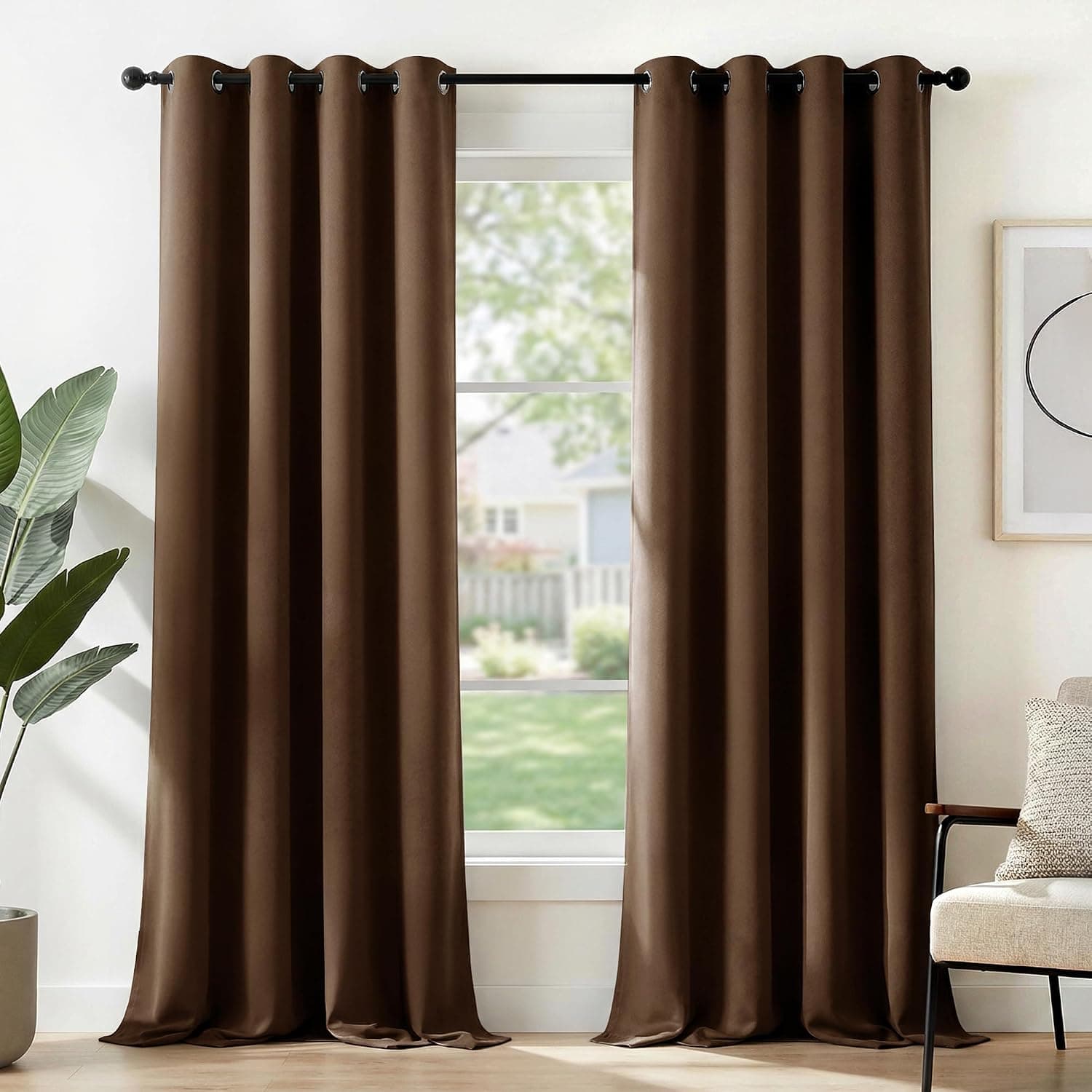 Deconovo Cortinas Opacas Térmicas para Dormitorio y Salón, 2 Piezas