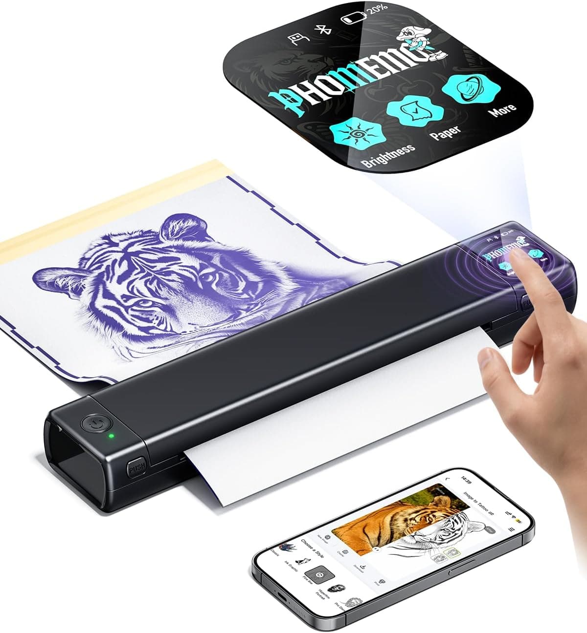 Phomemo M08F Plus Termocopiadora Tattoo Máquinas de Tatuaje