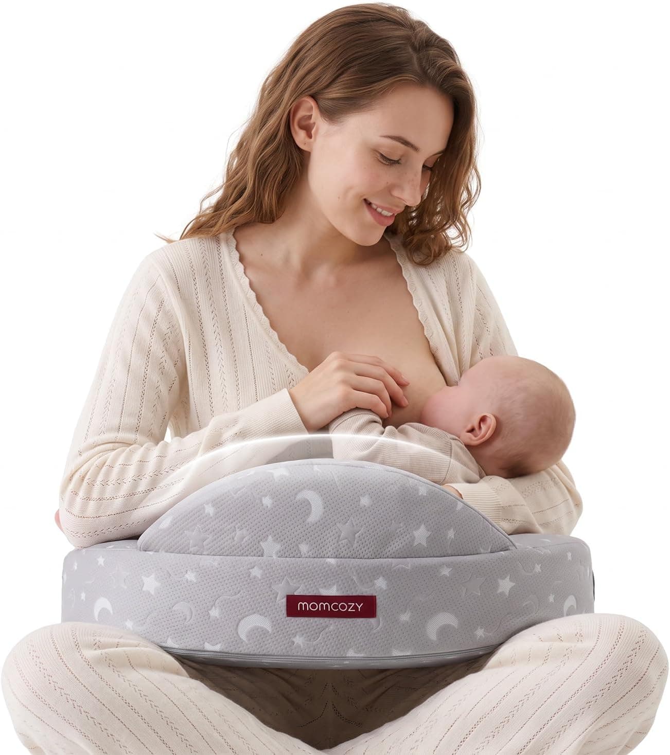 Momcozy Cojín de lactancia de espuma viscoelástica con borde de seguridad