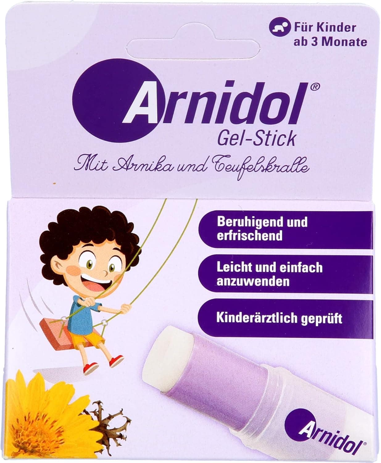 Arnidol - Gel Stick, Efecto Frío con Árnica y Harpagofito, 15 g