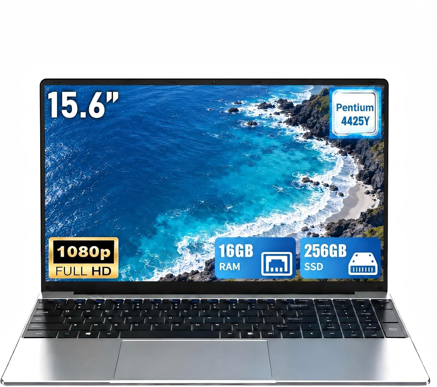 Ordenador Portátil 15,6", 4425Y, 8GB RAM, 256GB SSD, Pantalla FHD
