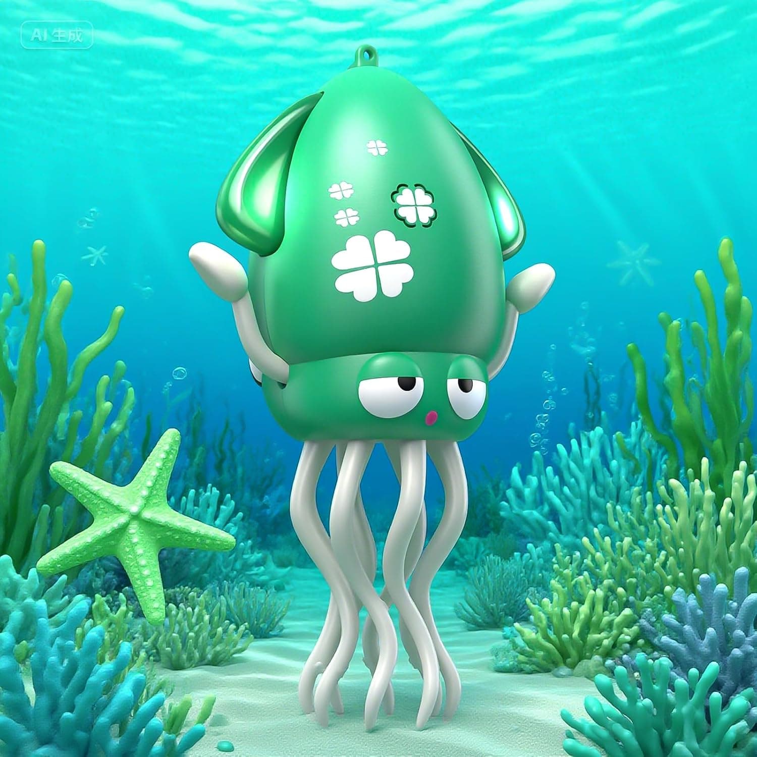 Smalody Juguete Pulpo Bailarín Inteligente con Luces LED y Música Turquesa