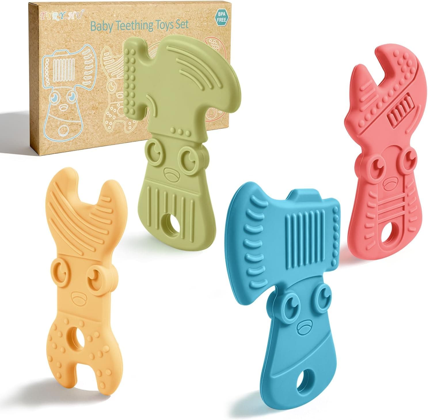 TYRY.HU Mordedor Bebe Silicona Refrigerante Juguetes de Dentición